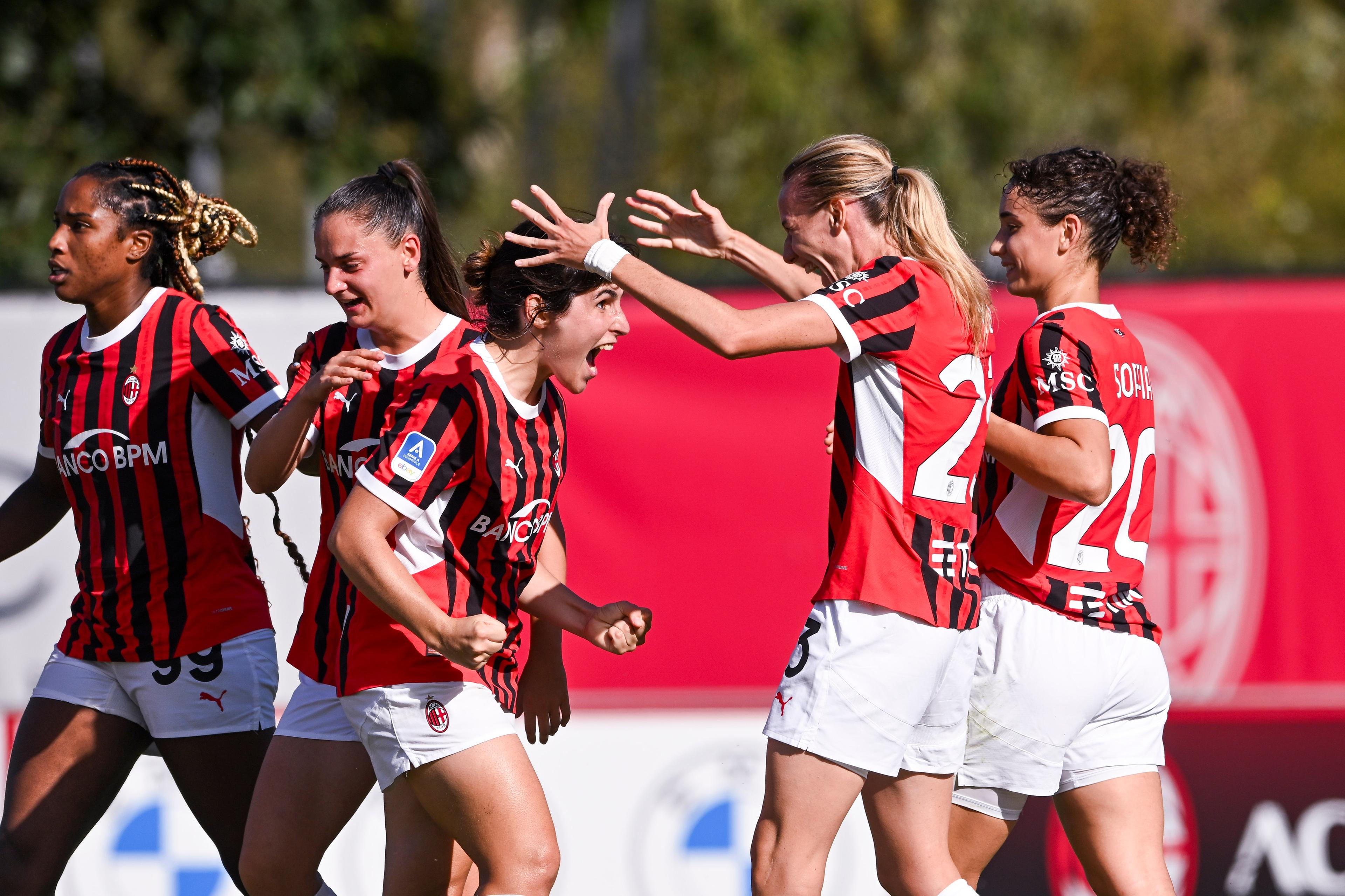 Julie Piga (Milan Women) ; September 29; 2024 - Football : Italian championship 2024 2025 Femminile ; 4°Day; match between Milan Women 2-1 Lazio Women at Peppino Vismara Stadium ; Milano, Italy; ;( photo by aicfoto)(ITALY) [0855]