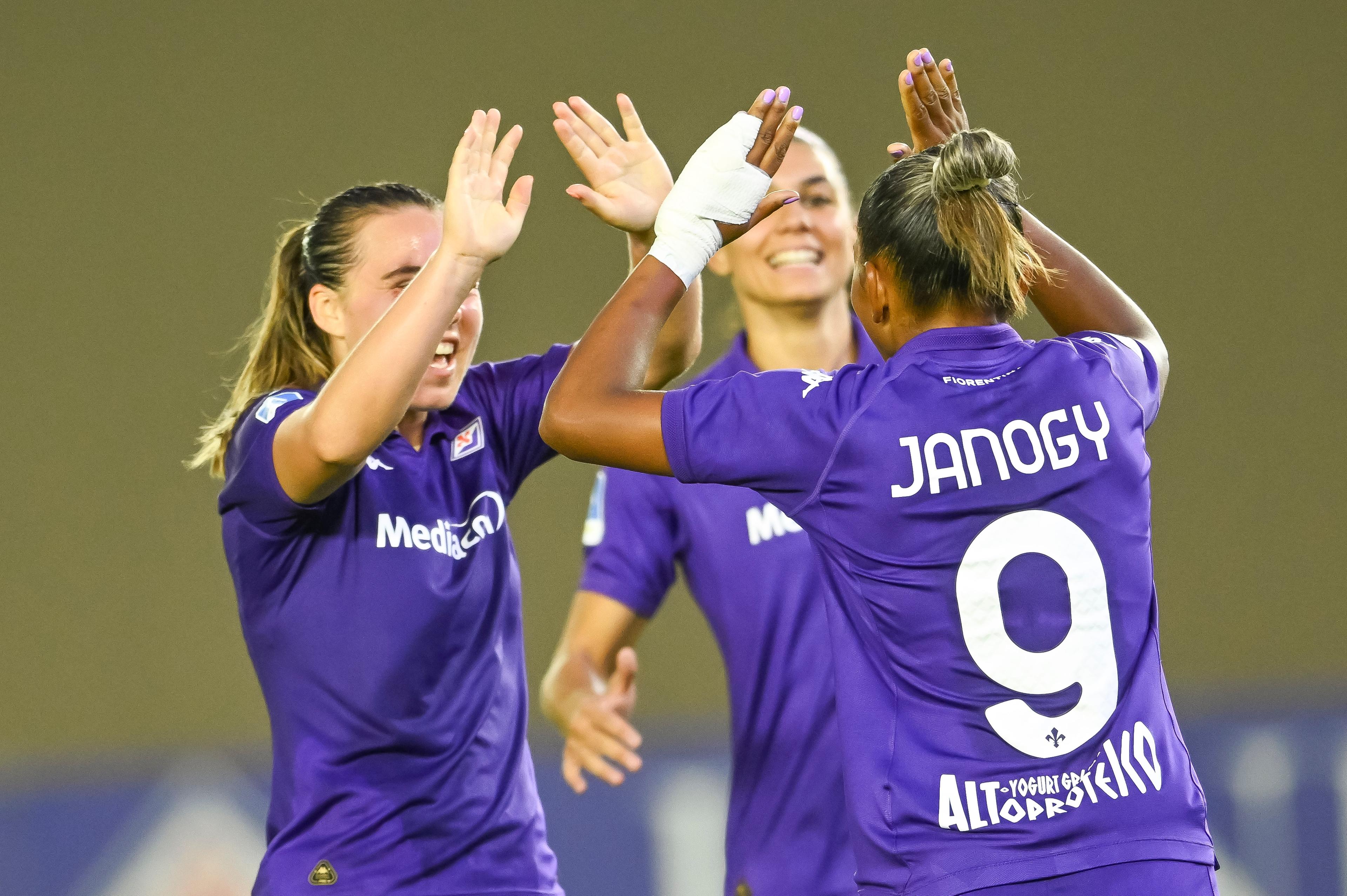 Madelen Janogy (Fiorentina Women) ; September 22; 2024 - Football : Italian championship 2024 2025 Femminile ; 3°Day; match between Fiorentina Women 4-0 Sampdoria Women at Curva Fiesole - Viola Park Stadium ; Firenze, Italy; Joy Goal 3-0 ;( photo by aicfoto)(ITALY) [0855]