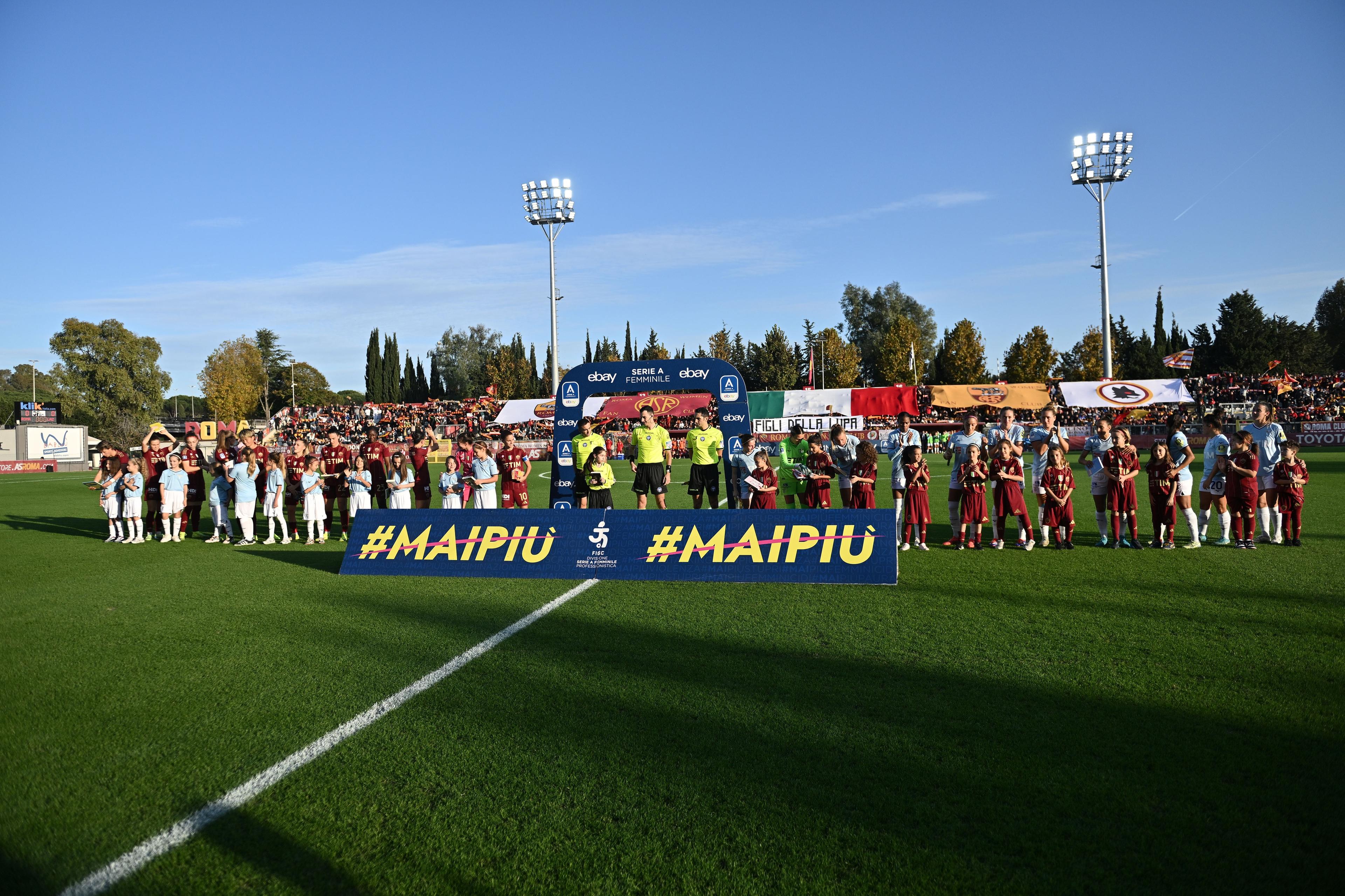 Team (Roma Women)Team (Lazio Women) ; November 17; 2024 - Football : Italian championship 2024 2025 Femminile ; 10°Day ; match between Roma Women 2-1 Lazio Women at Tre Fontane Stadium ; Roma, Italy; ;( photo by aicfoto)(ITALY) [0855]