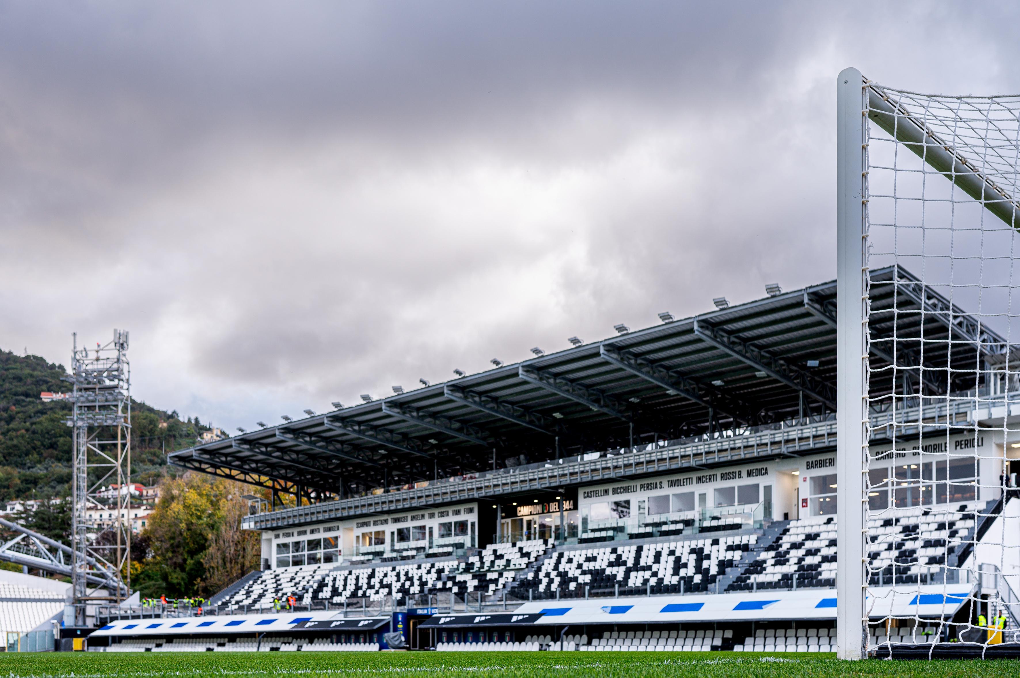 LA SPEZIA, ITALY - NOVEMBER 19: A general view of the stadium prior to kick-off in the International Friendly match between Italy U21 and Ukraine U21 at Stadio Alberto Picco on November 19, 2024 in La Spezia, Italy. (Photo by Simone Arveda - FIGC/FIGC via Getty Images)