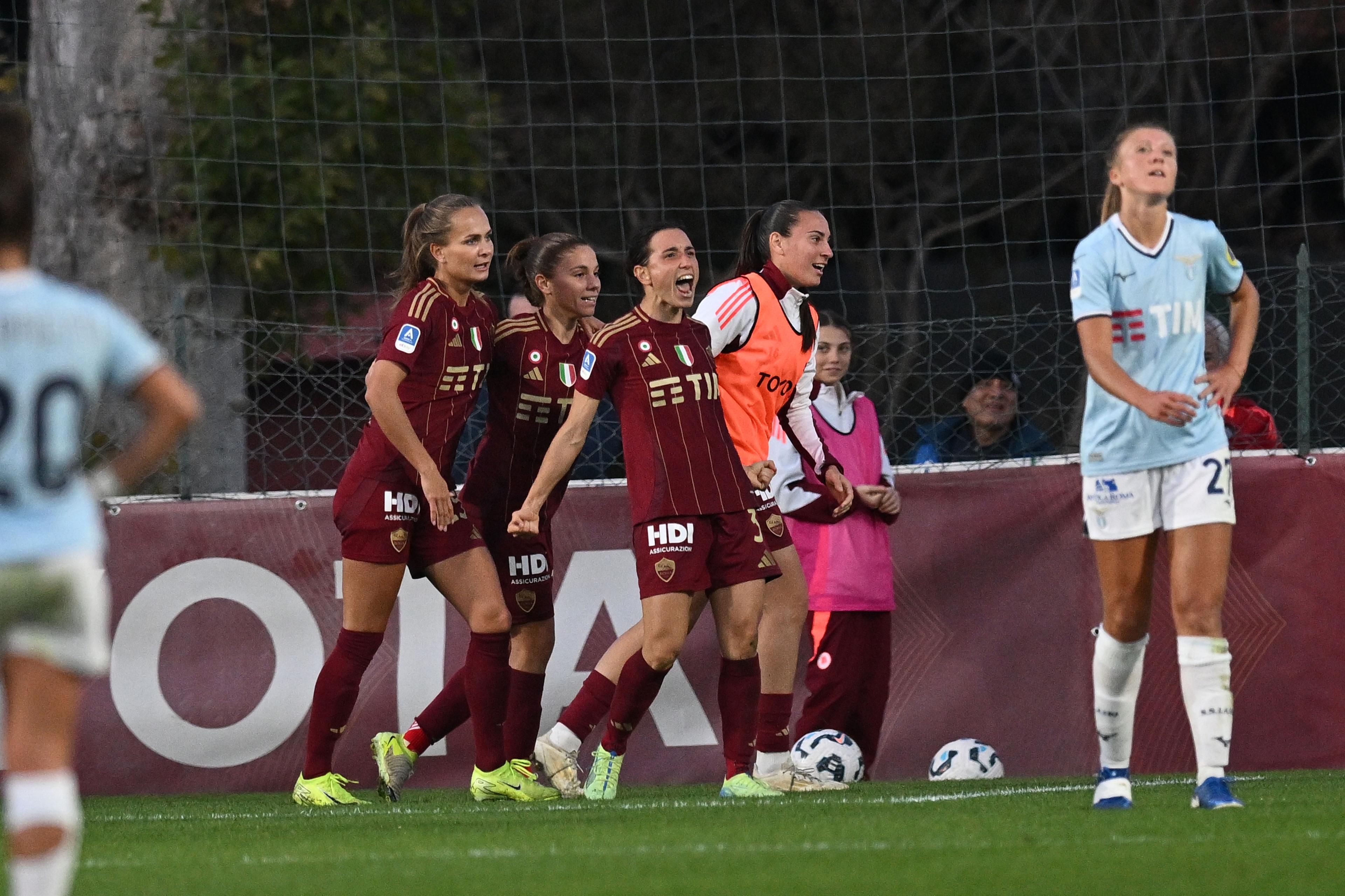 Lucia di Guglielmo (Roma Women) ; November 17; 2024 - Football : Italian championship 2024 2025 Femminile ; 10°Day ; match between Roma Women 2-1 Lazio Women at Tre Fontane Stadium ; Roma, Italy; ;( photo by aicfoto)(ITALY) [0855]