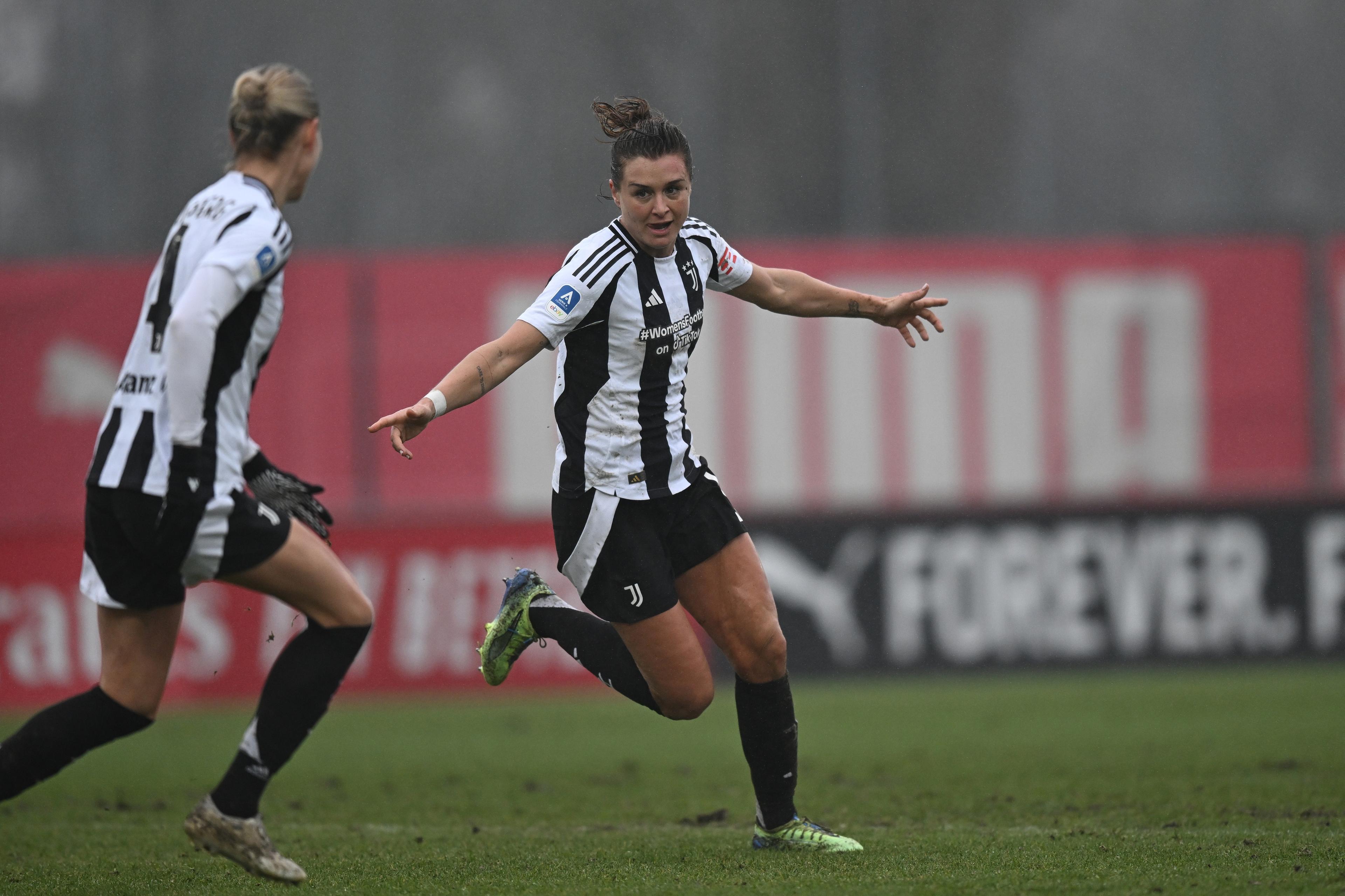 Cristiana Girelli (Juventus Women) ; February 9; 2025 - Football : Italian championship 2024 2025 Femminile ; 18°Day; match between Milan Women 0-6 Juventus Women at Peppino Vismara Stadium ; Milano, Italy; ;( photo by aicfoto)(ITALY) [0855]