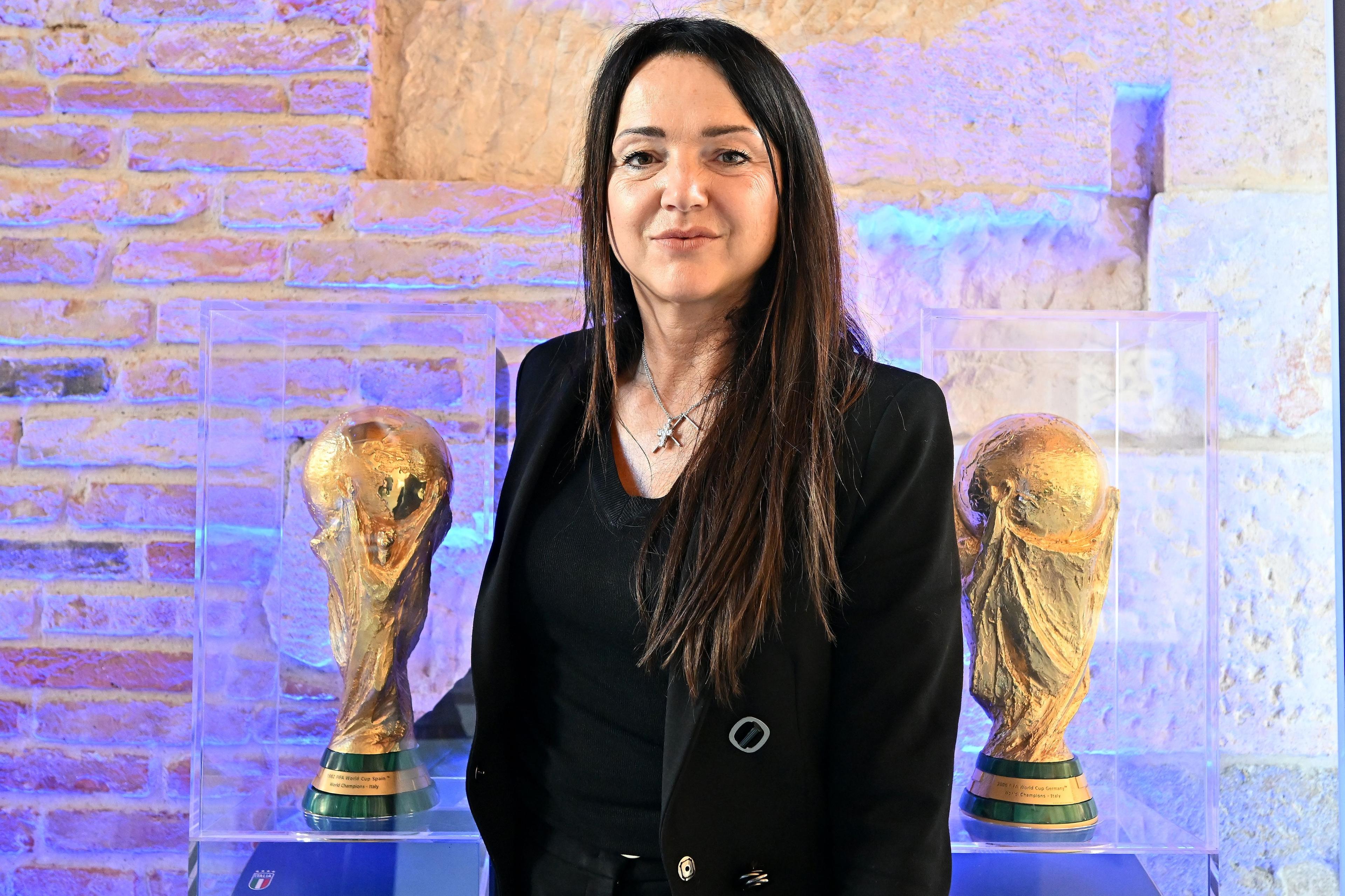 VICENZA, ITALY - OCTOBER 29:Federica Cappelletti during the Italy Women Visits Paolo Rossi Mural & The 'Museo Del Calcio' Exhibition' on October 29, 2024 in Vicenza, Italy. (Photo by FIGC/FIGC via Getty Images)