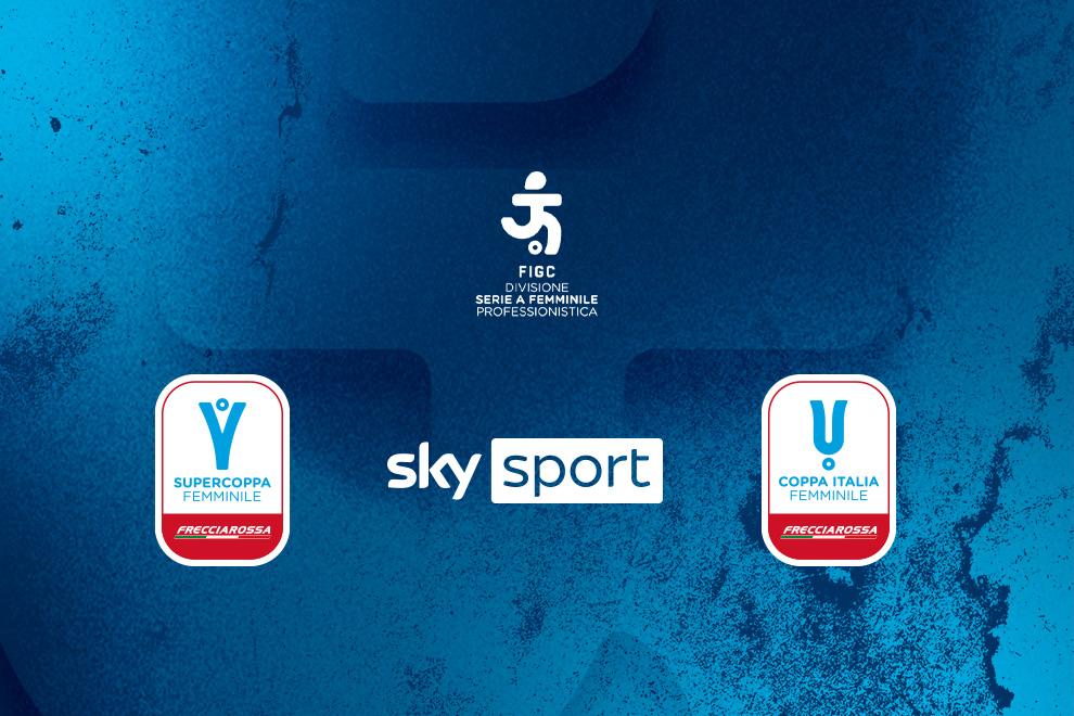 Coppa Italia e Supercoppa Femminile su Sky e in streaming su NOW fino al 2027: si parte il 6 gennaio a La Spezia con Roma-Fiorentina