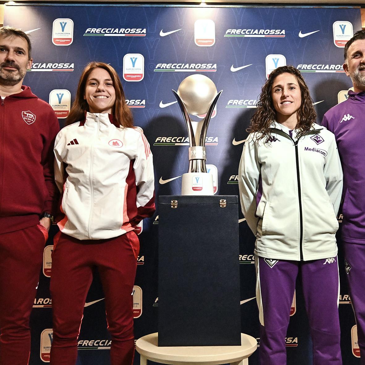 Lunedì a La Spezia è ancora Roma-Fiorentina: giallorosse per un altro trofeo, viola per la rivincita. Spugna e De La Fuente: \"Tutto per il titolo\"