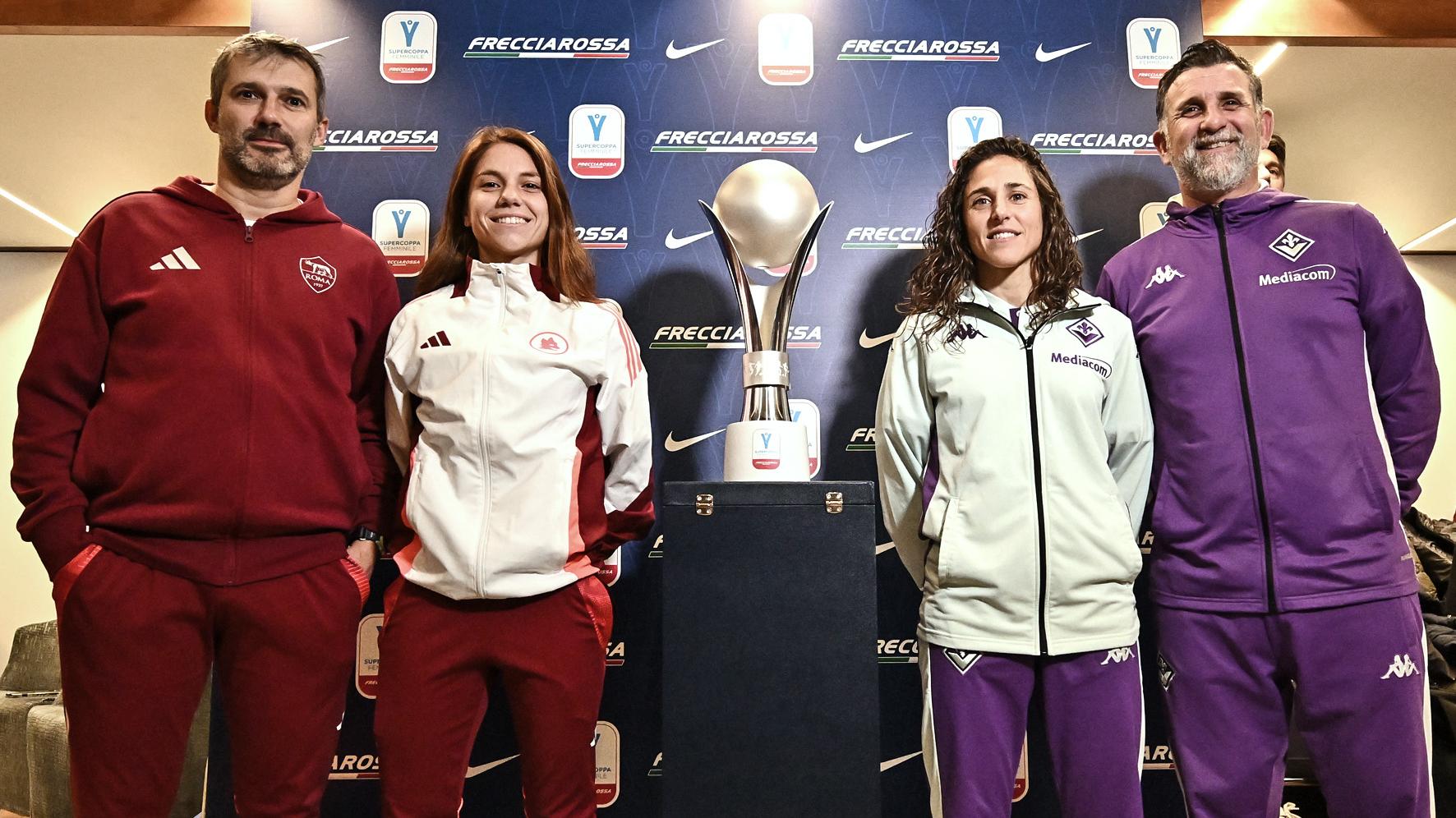 Lunedì a La Spezia è ancora Roma-Fiorentina: giallorosse per un altro trofeo, viola per la rivincita. Spugna e De La Fuente: \"Tutto per il titolo\"