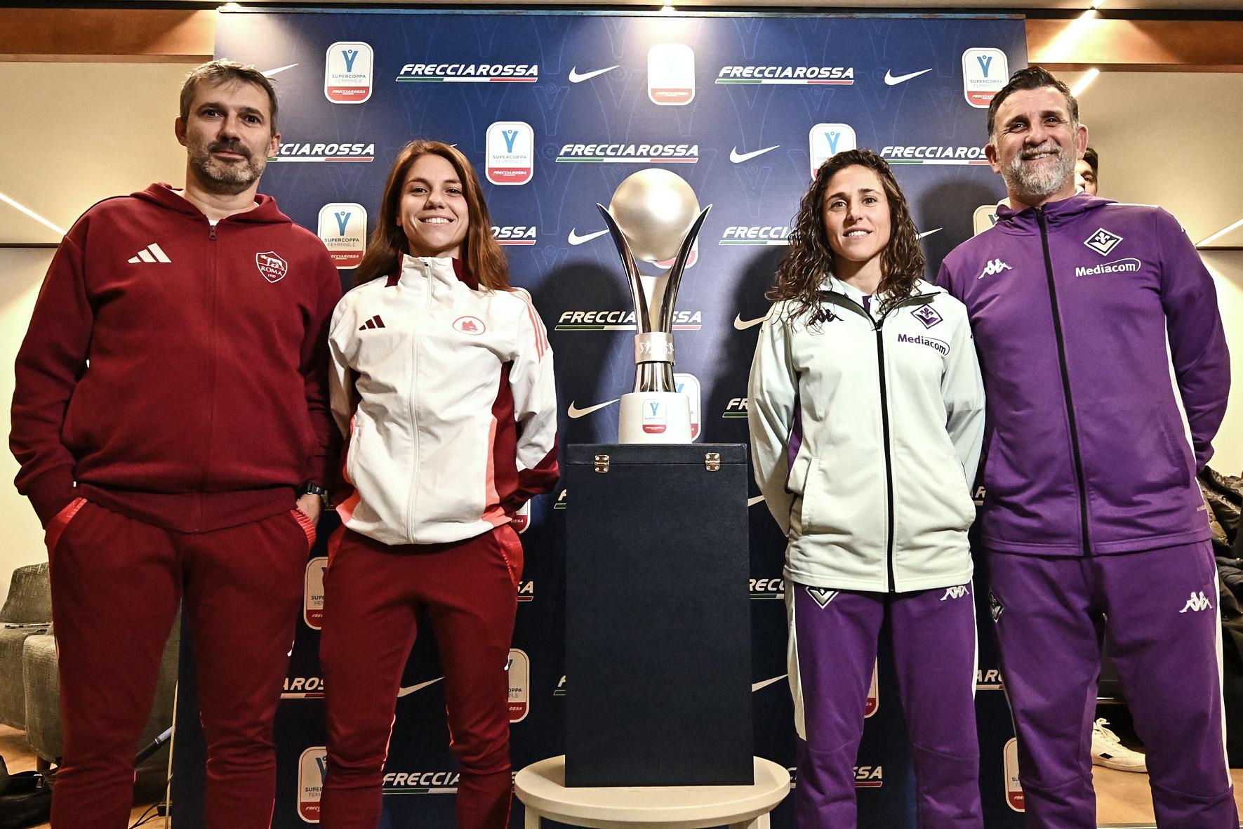 Lunedì a La Spezia è ancora Roma-Fiorentina: giallorosse per un altro trofeo, viola per la rivincita. Spugna e De La Fuente: \"Tutto per il titolo\"