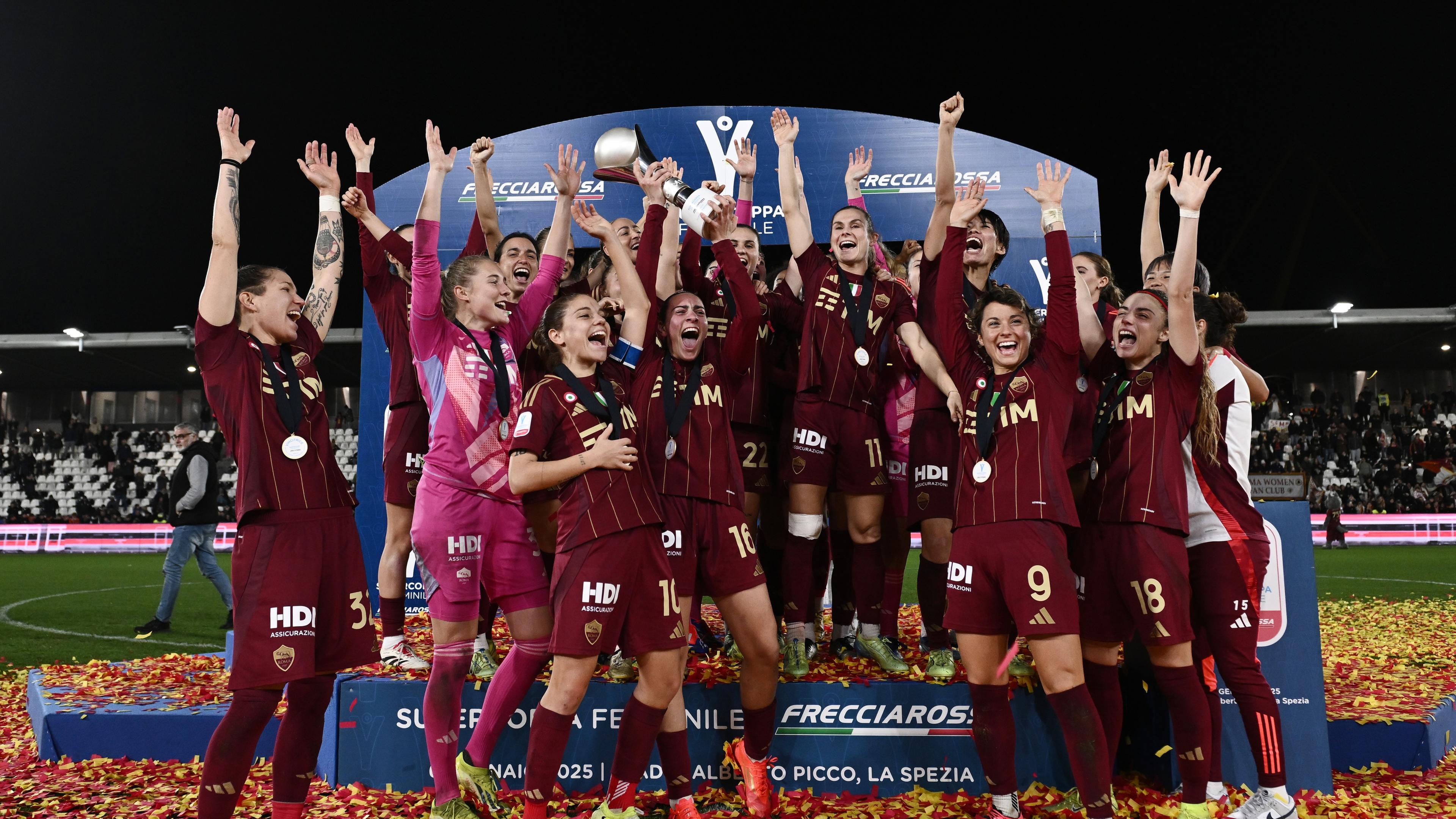 A La Spezia trionfa la Roma: Glionna, Giacinti e Corelli, Fiorentina ko. Alla Viola non basta Janogy, il 2025 delle giallorosse inizia alla grande