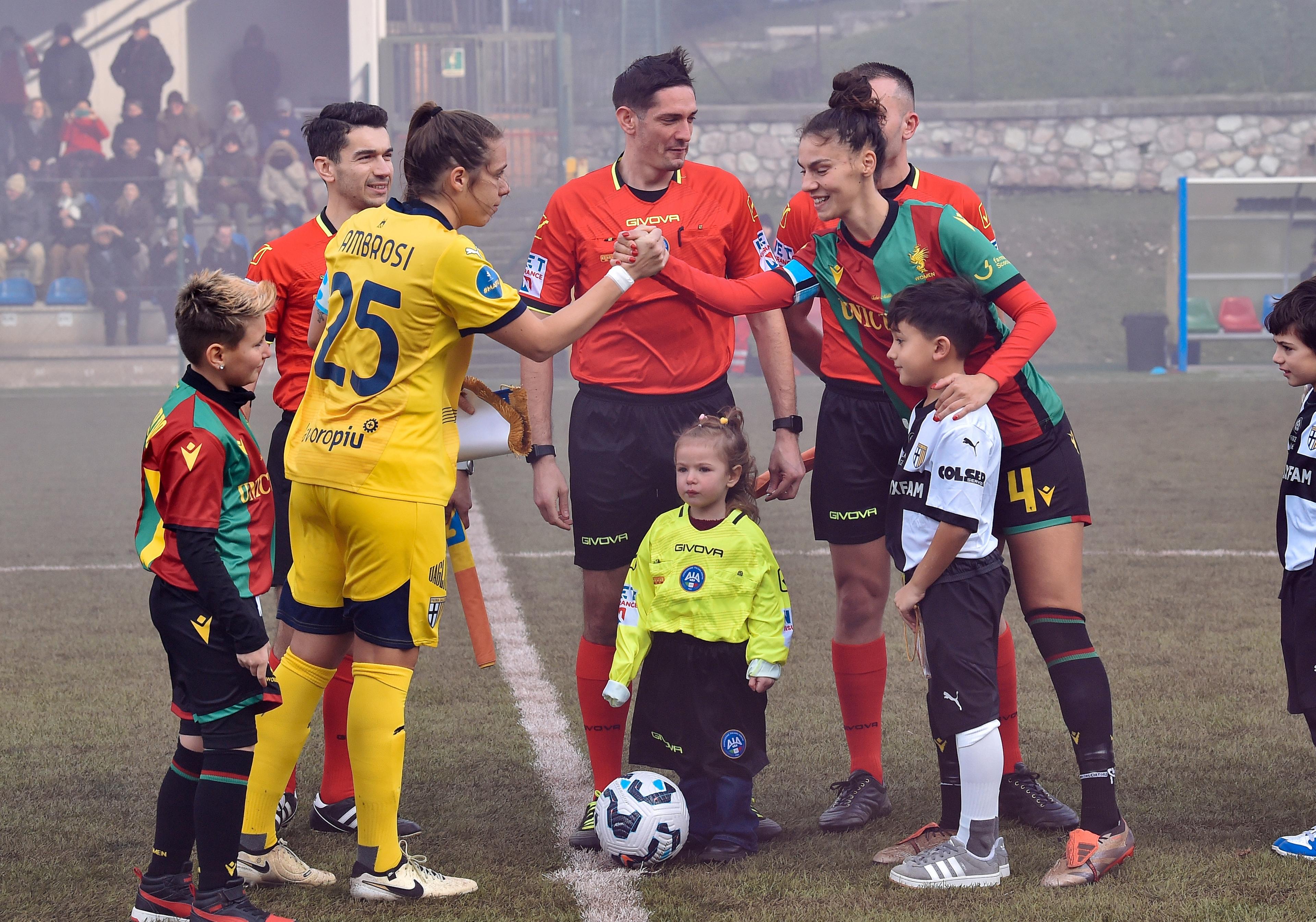 NARNI, ITALY - JANUARY 12: during the Serie B match between Ternana women and Parma women on January 12, 2025 in Narni, Italy. (Photo by Parma Calcio 1913/Parma Calcio 1913 via Getty Images)