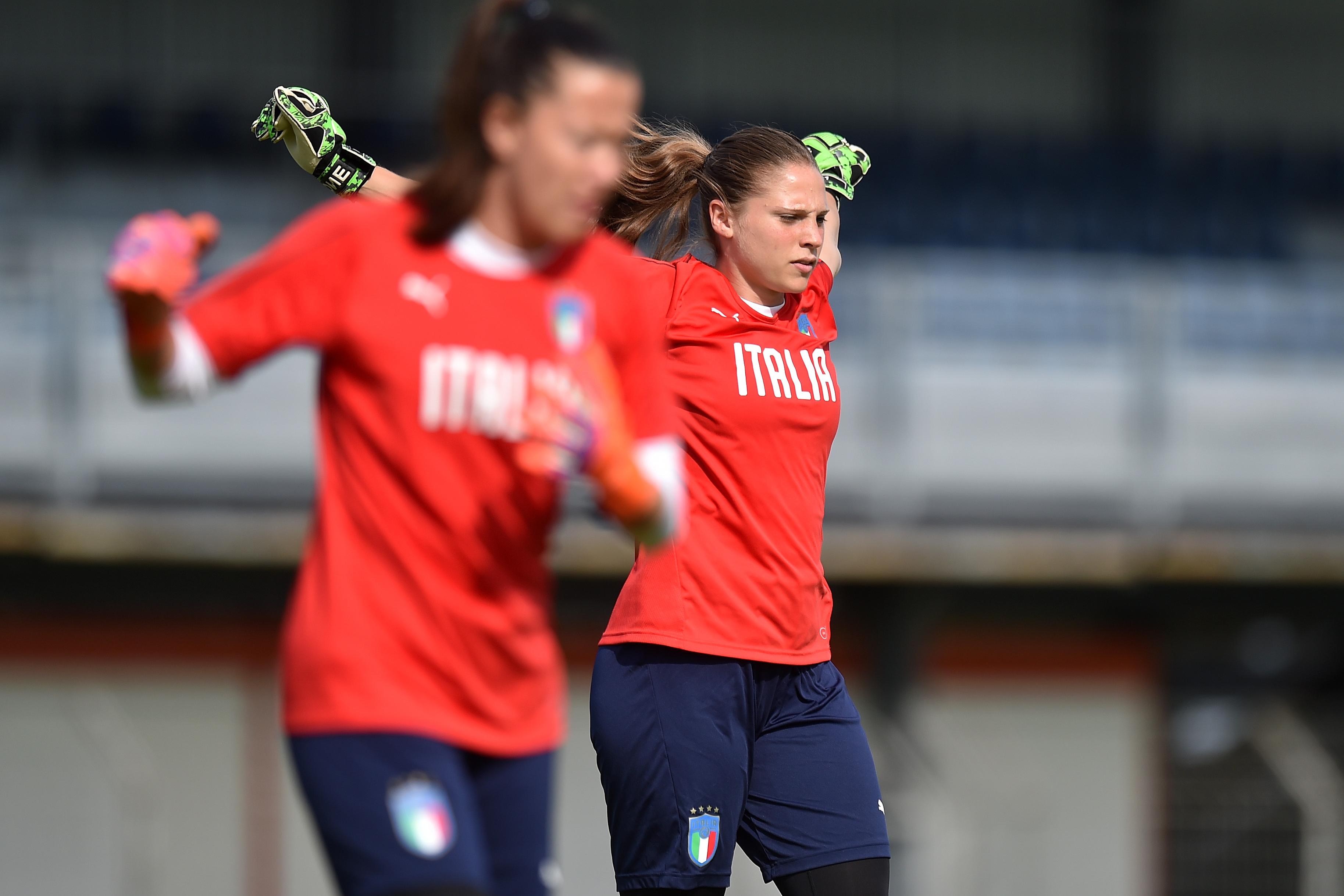 MONTPELLIER, FRANCE - JUNE 22: Laura Giuliani of Italy Women takes part in a training session at Training Center MHSC Bernard Gasset Grammont on June 22, 2019 in Montpellier, France. (Photo by Tullio M. Puglia/Getty Images)