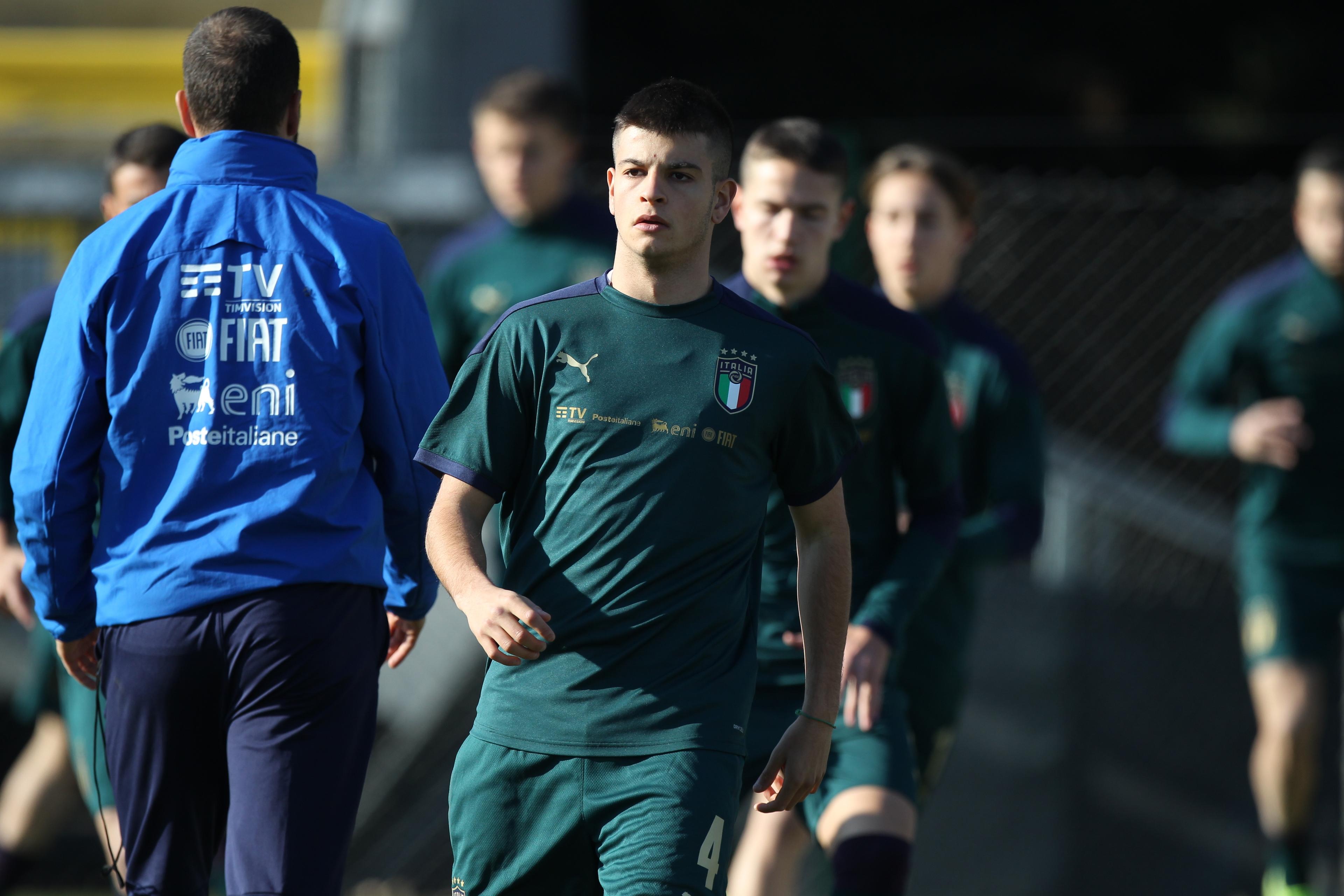 ROME, ITALY - JANUARY 15:  The international friendly match between Italy U17 and Spain U17 at Tre Fontane sport centre on January 15, 2020 in Rome, Italy.  (Photo by Paolo Bruno/Getty Images)