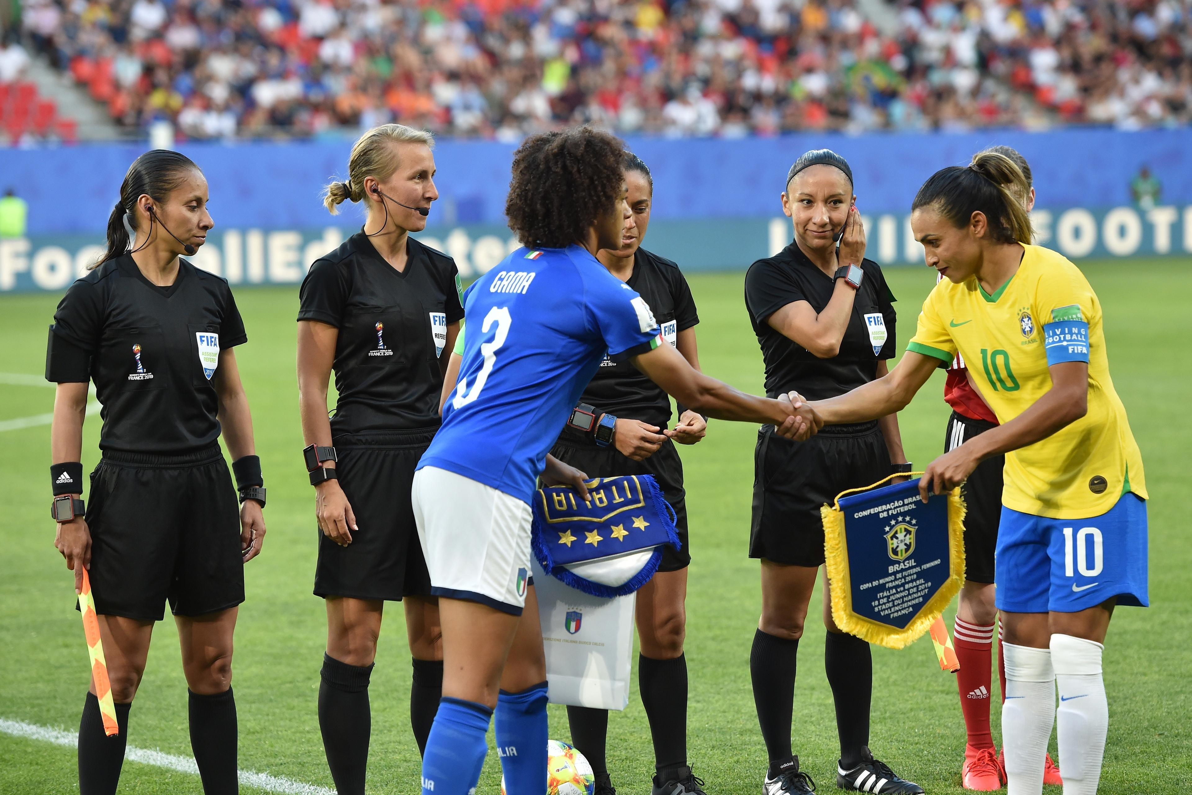 VALENCIENNES, FRANCE - JUNE 18: atmosphere during the 2019 FIFA Women\\'s World Cup France group C match between Italy and Brazil at Stade du Hainaut on June 18, 2019 in Valenciennes, France. (Photo by Tullio M. Puglia/Getty Images)