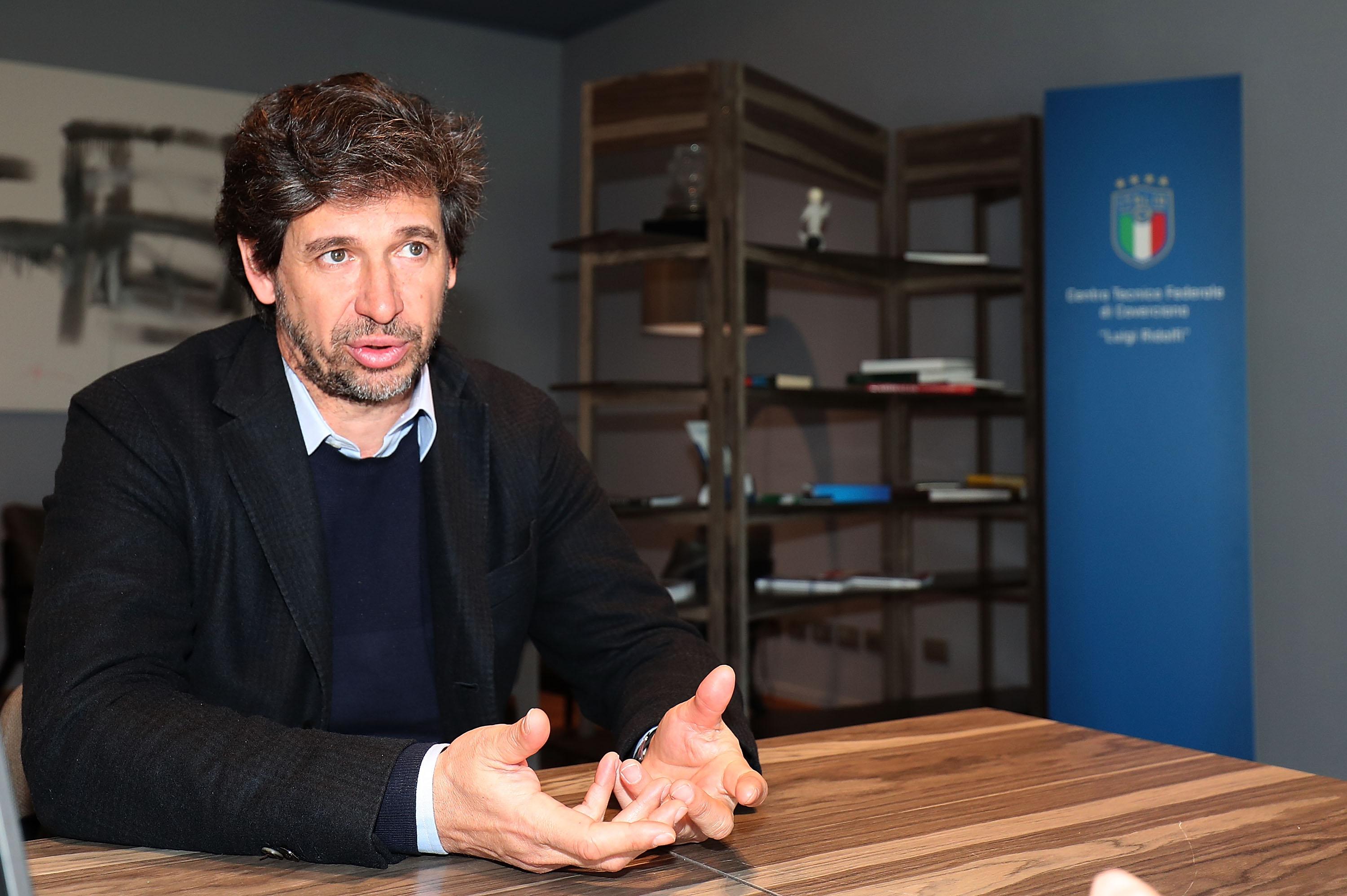 FLORENCE, ITALY - MARCH 12: Demetrio Albertini president of the Technical Sector of FIGC at Centro Tecnico Federale di Coverciano on March 12, 2019 in Florence, Italy. (Photo by Gabriele Maltinti/Getty Images)