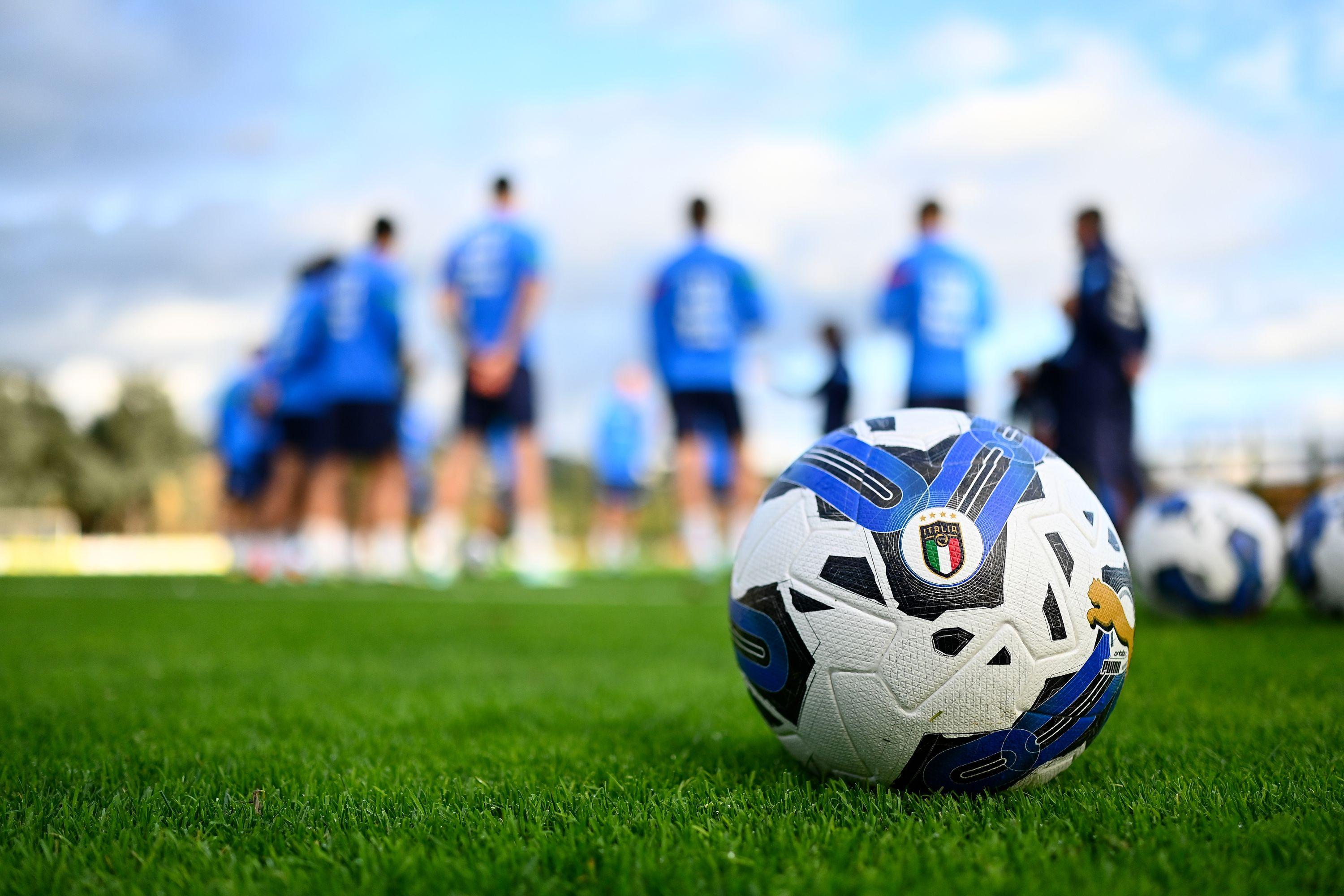 FLORENCE, ITALY - NOVEMBER 17: Italian Puma\\'s ball in action at Centro Tecnico Federale di Coverciano on November 17, 2022 in Florence, Italy. (Photo by Mattia Ozbot/Getty Images)