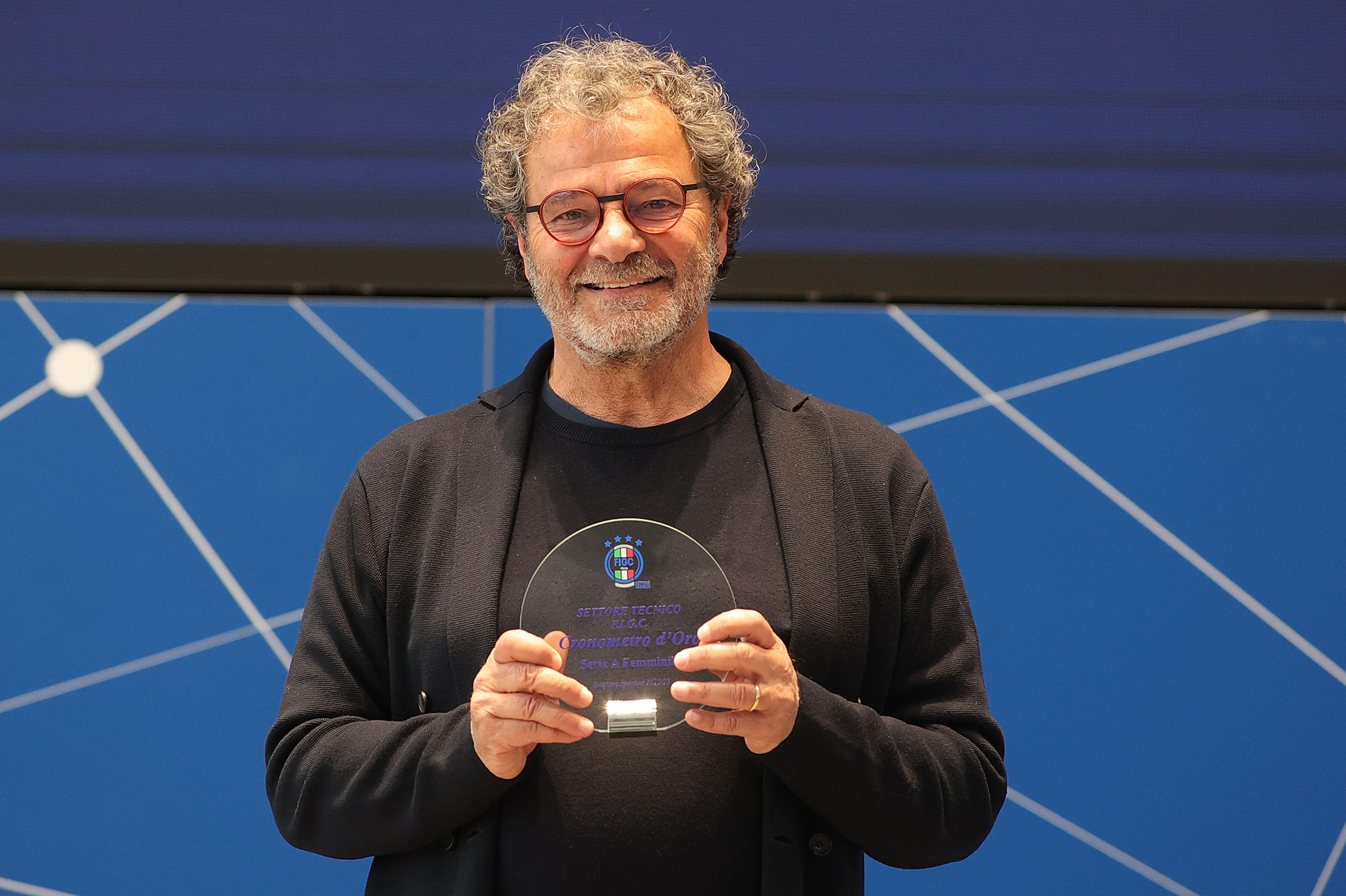 FLORENCE, ITALY - MARCH 25: Stefano D'Ottavio during \\\"Cronometro d'oro\\\" Awards at Centro Tecnico Federale di Coverciano on March 25, 2024 in Florence, Italy. (Photo by Gabriele Maltinti/Getty Images) *** Local Caption *** Stefano D'Ottavio