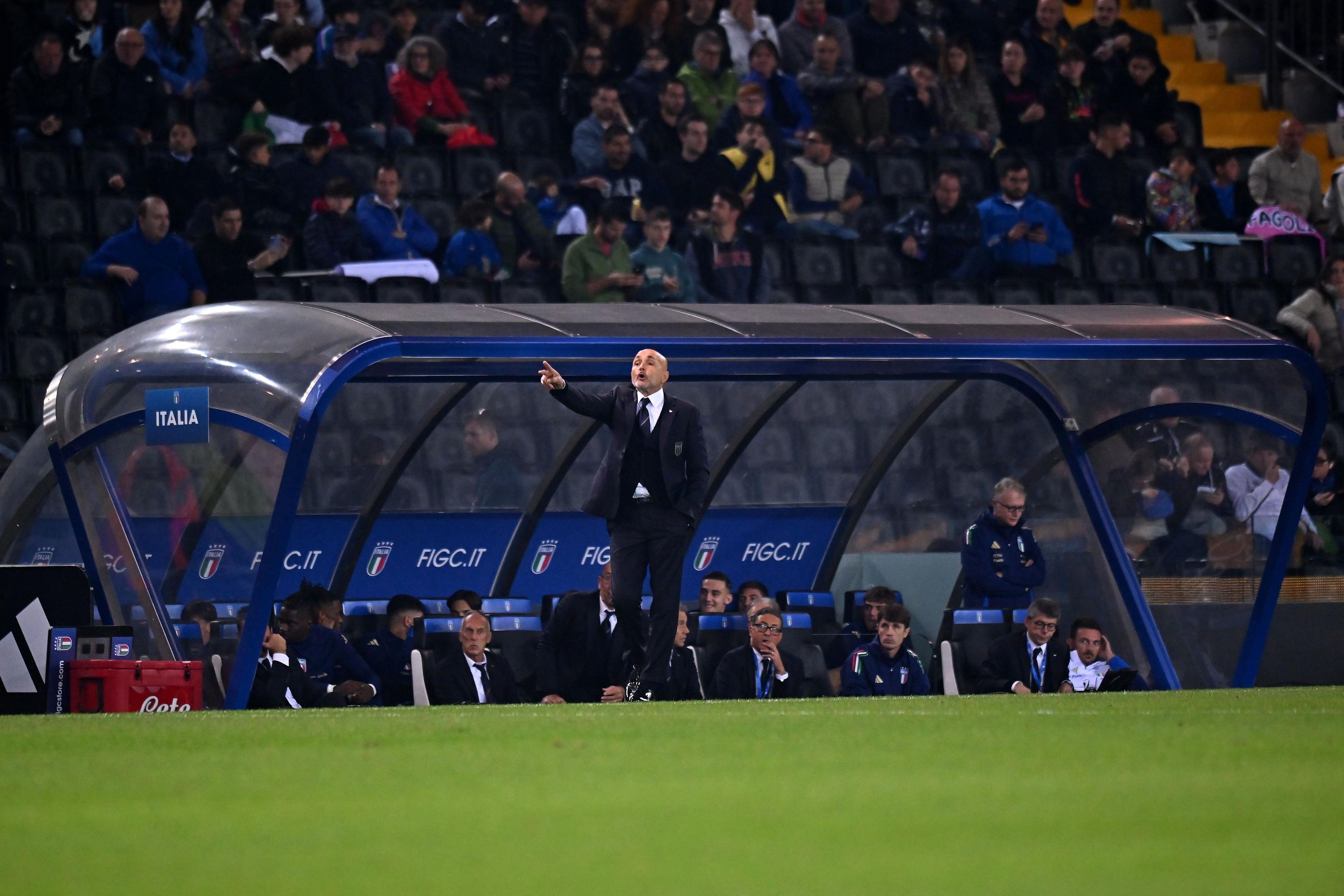 UDINE, ITALY - OCTOBER 14:  Luciano Spalletti head coach of Italy during the UEFA Nations League 2024/25 League A Group A2 match between Italy and Israel at  on October 14, 2024 in Udine, Italy. (Photo by FIGC/FIGC via Getty Images)