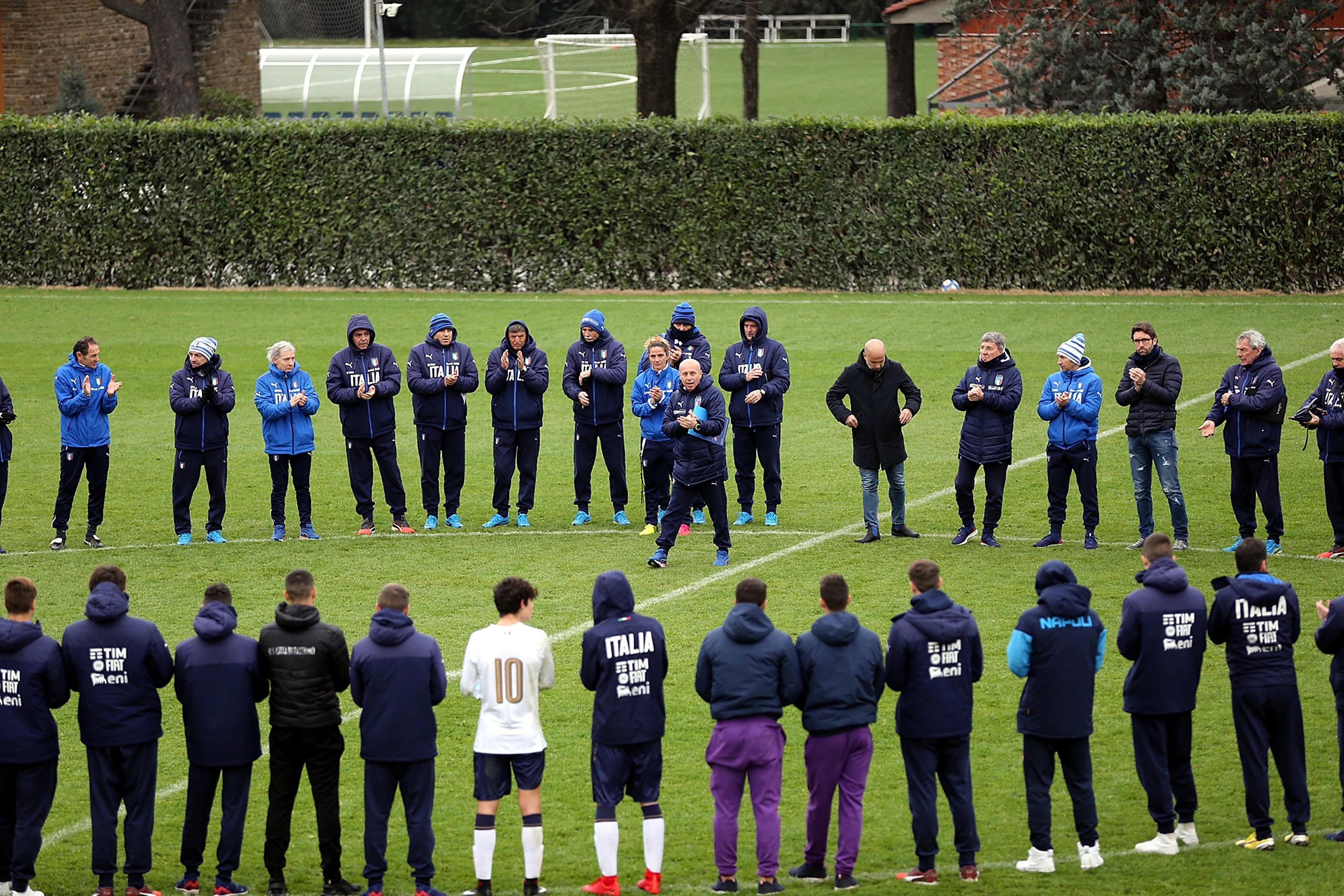 FLORENCE, ITALY - JANUARY 11: Maurizio Viscidi technical manager of the National Youth FIGC during \"Torneo dei Gironi\" Italian Football Federation U16 Tournament at Coverciano on January 11, 2018 in Florence, Italy.  (Photo by Gabriele Maltinti/Getty Images)