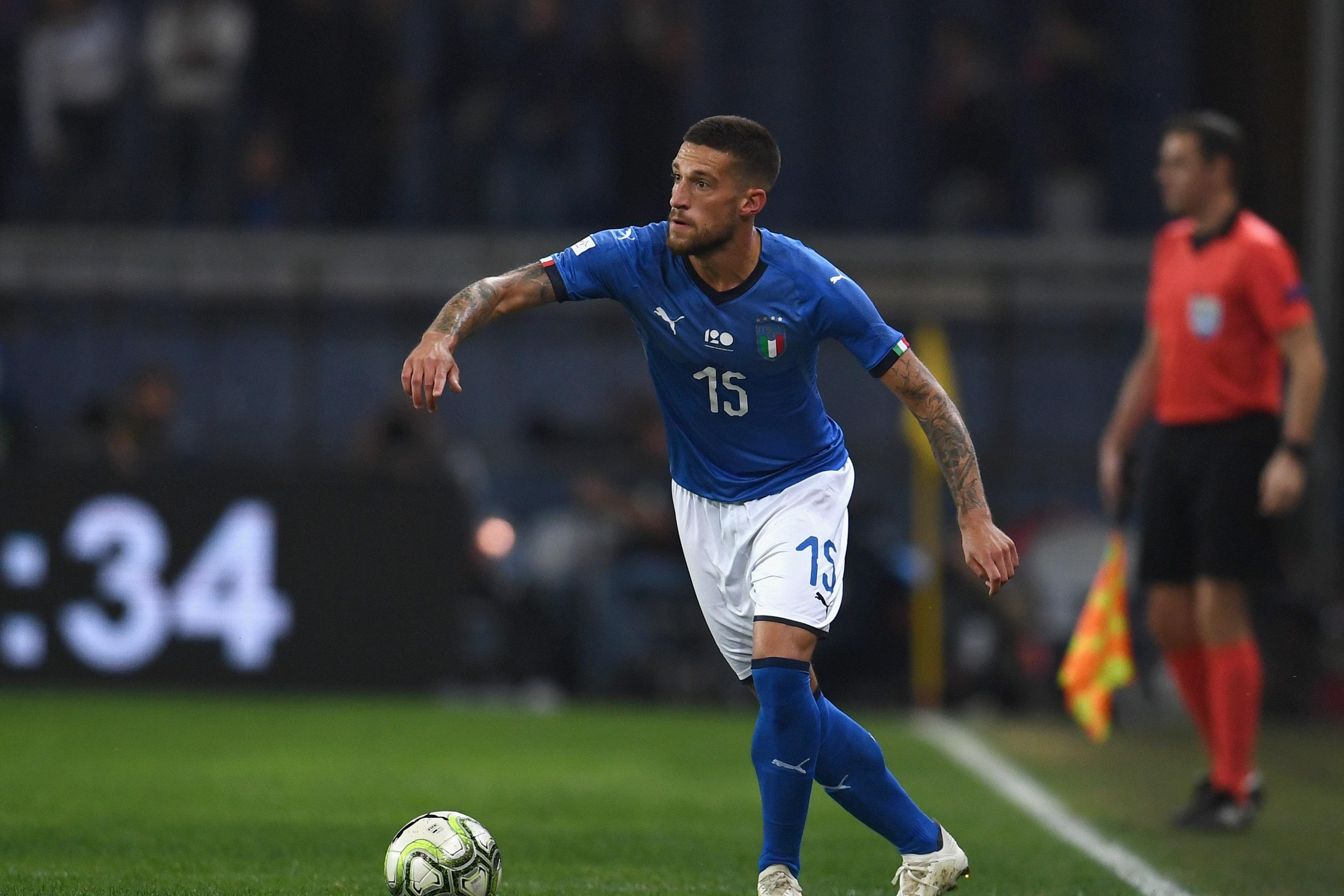 GENOA, ITALY - OCTOBER 10: Cristiano Biraghi of Italy in action during the International Friendly match between Italy and Ukraine on October 10, 2018 in Genoa, Italy. (Photo by Claudio Villa/Getty Images)