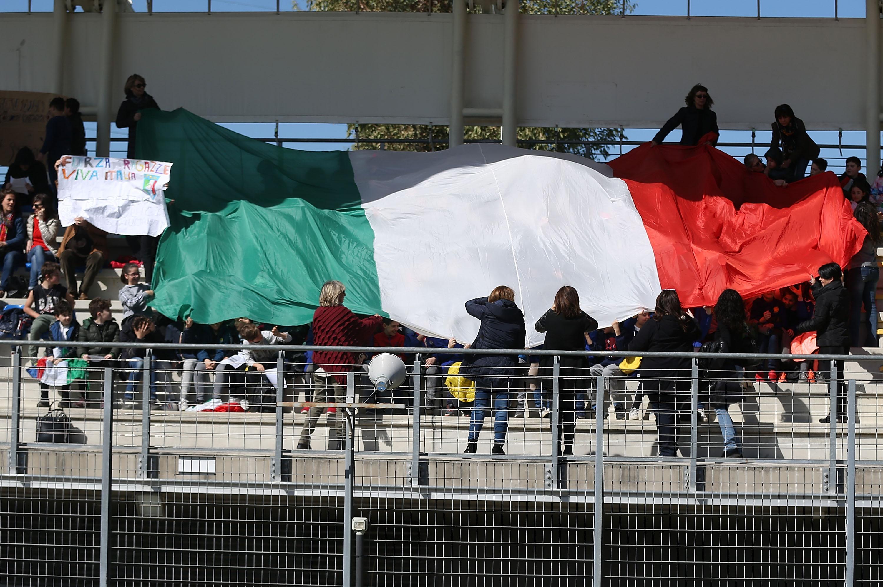 during the UEFA Elite Round match between Italy Women U17 and Iceland Women U17 on March 21, 2019 in San Giuliano Terme, Italy.