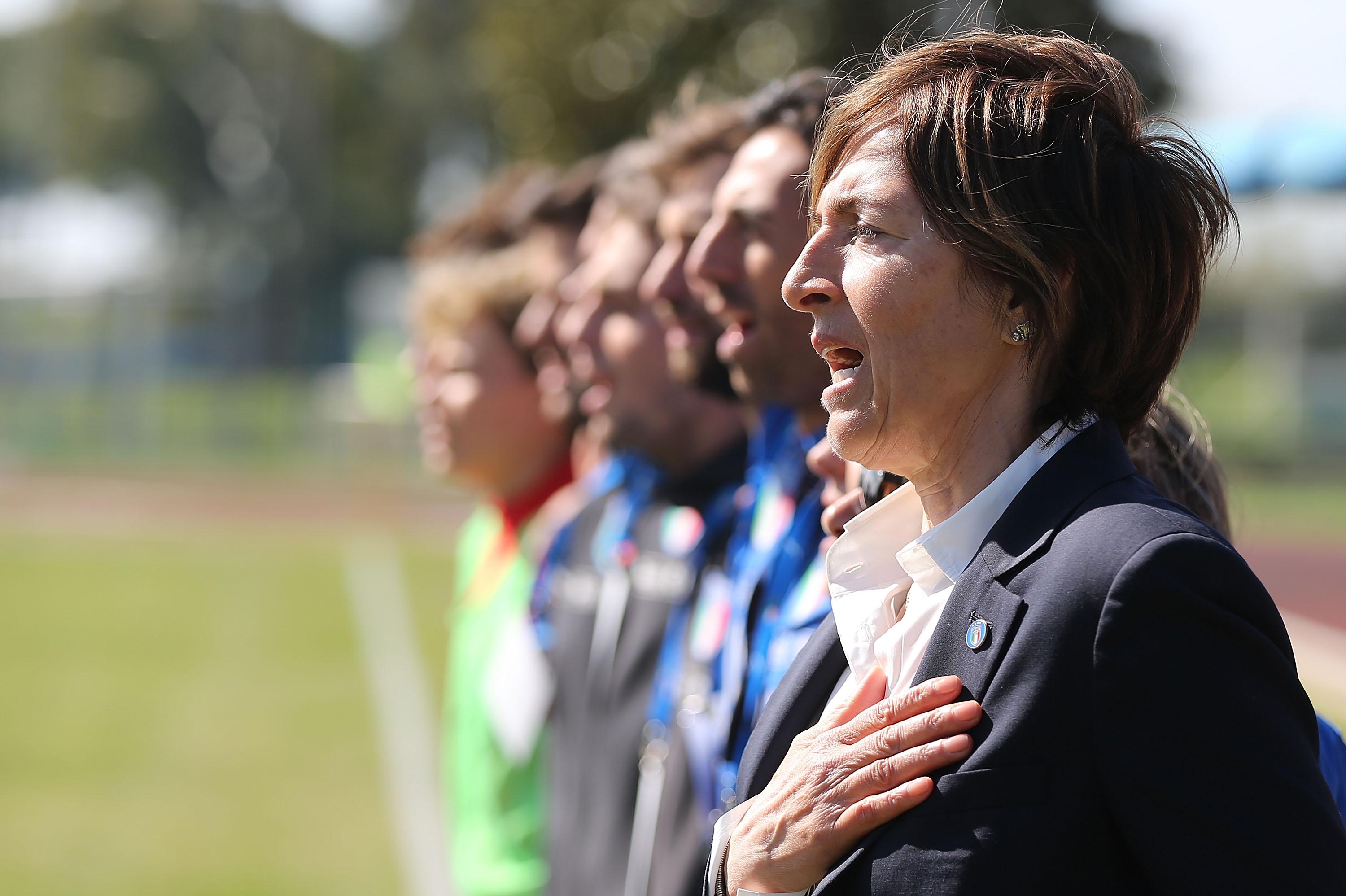 during the UEFA Elite Round match between Italy Women U17 and Iceland Women U17 on March 21, 2019 in San Giuliano Terme, Italy.