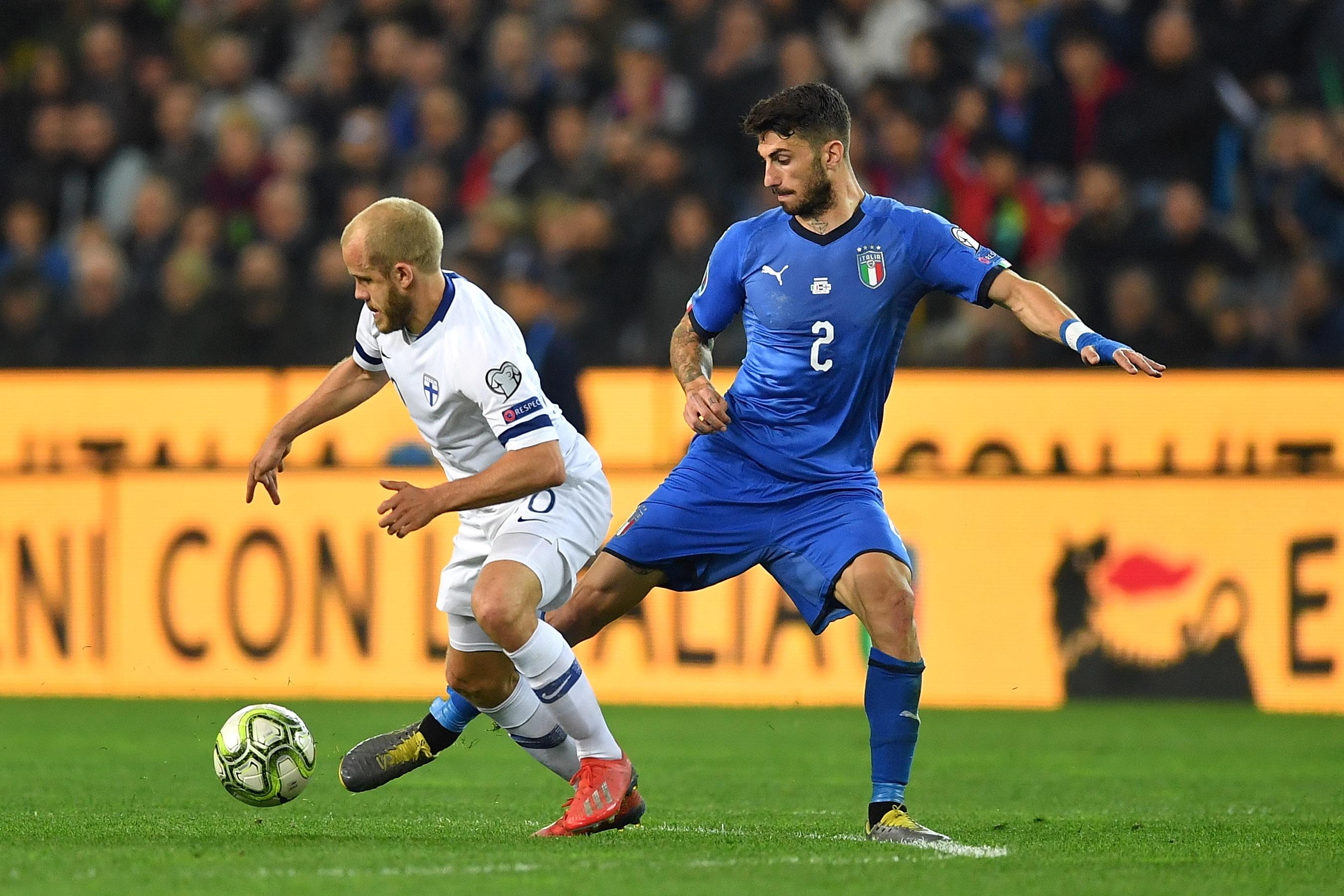 UDINE, ITALY - MARCH 23:  Cristiano Piccini of Italy in action during the 2020 UEFA European Championships group J qualifying match between Italy and Finland at Stadio Friuli on March 23, 2019 in Udine, Italy.  (Photo by Valerio Pennicino/Getty Images)