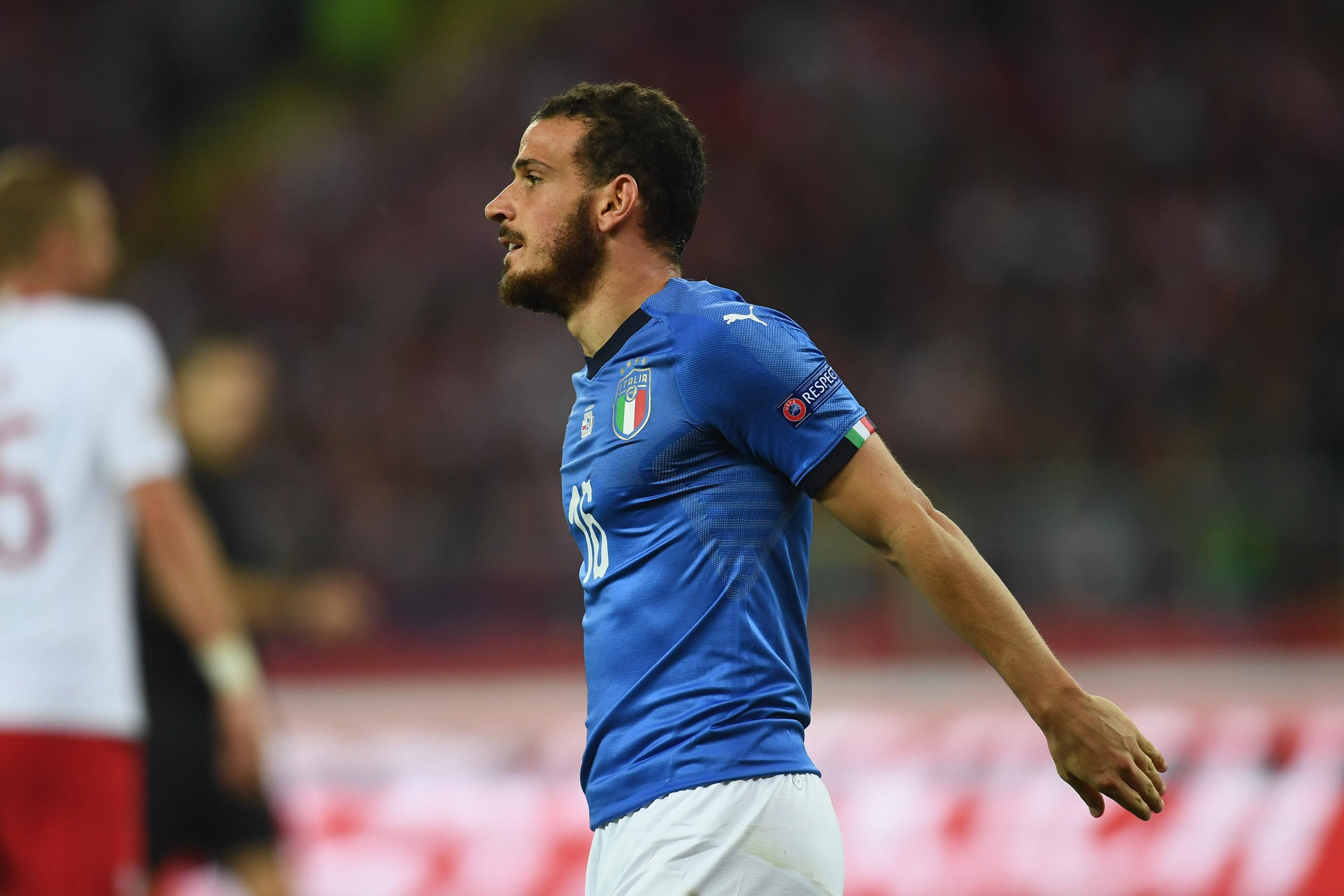CHORZOW, POLAND - OCTOBER 14: Alessandro Florenzi of Italy gestures during the UEFA Nations League A group three match between Poland and Italy at Silesian Stadium on October 14, 2018 in Chorzow, Poland. (Photo by Claudio Villa/Getty Images)