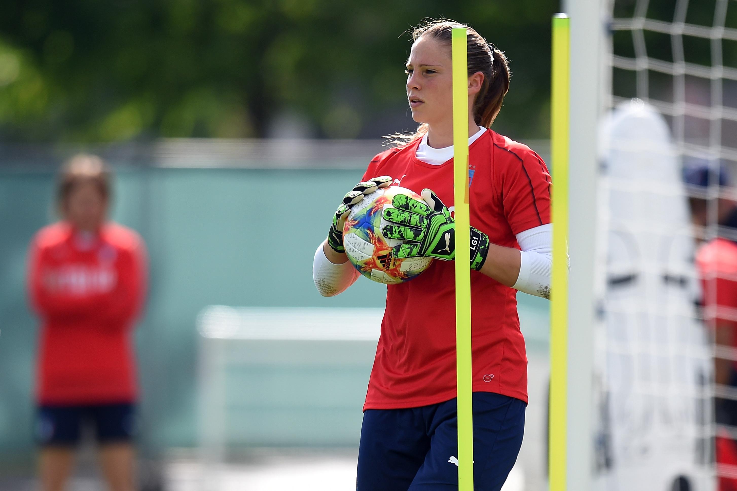 VALENCIENNES, FRANCE - JUNE 06: Laura Giuliani of Italy Women in action during a training session at Stade Cristophe Laurent on June 06, 2019 in Valenciennes, France. (Photo by Tullio M. Puglia/Getty Images)