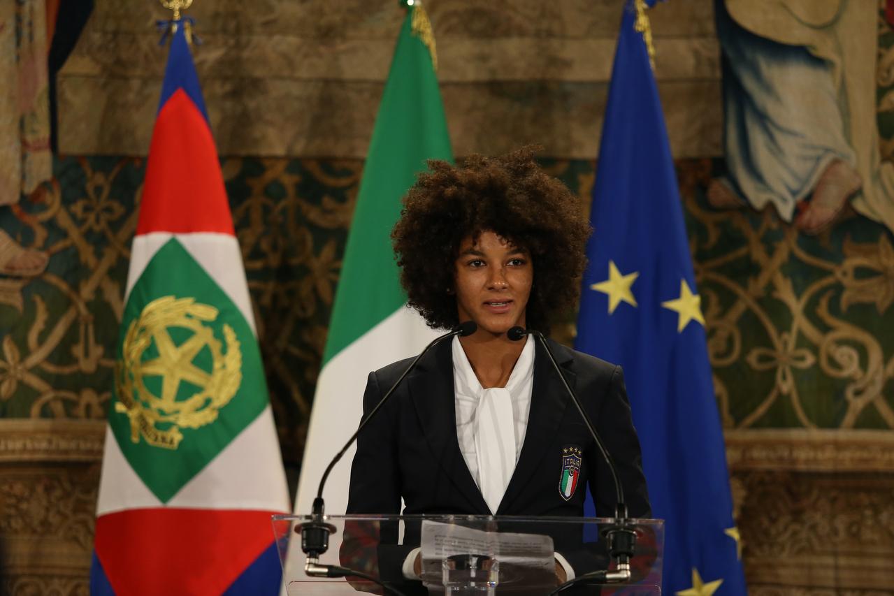 ROME, ITALY - OCTOBER 15: Italy team meets Italian President Sergio Mattarella at Quirinale Palace on October 15, 2018 in Rome, Italy. (Photo by Paolo Bruno/Getty Images)
