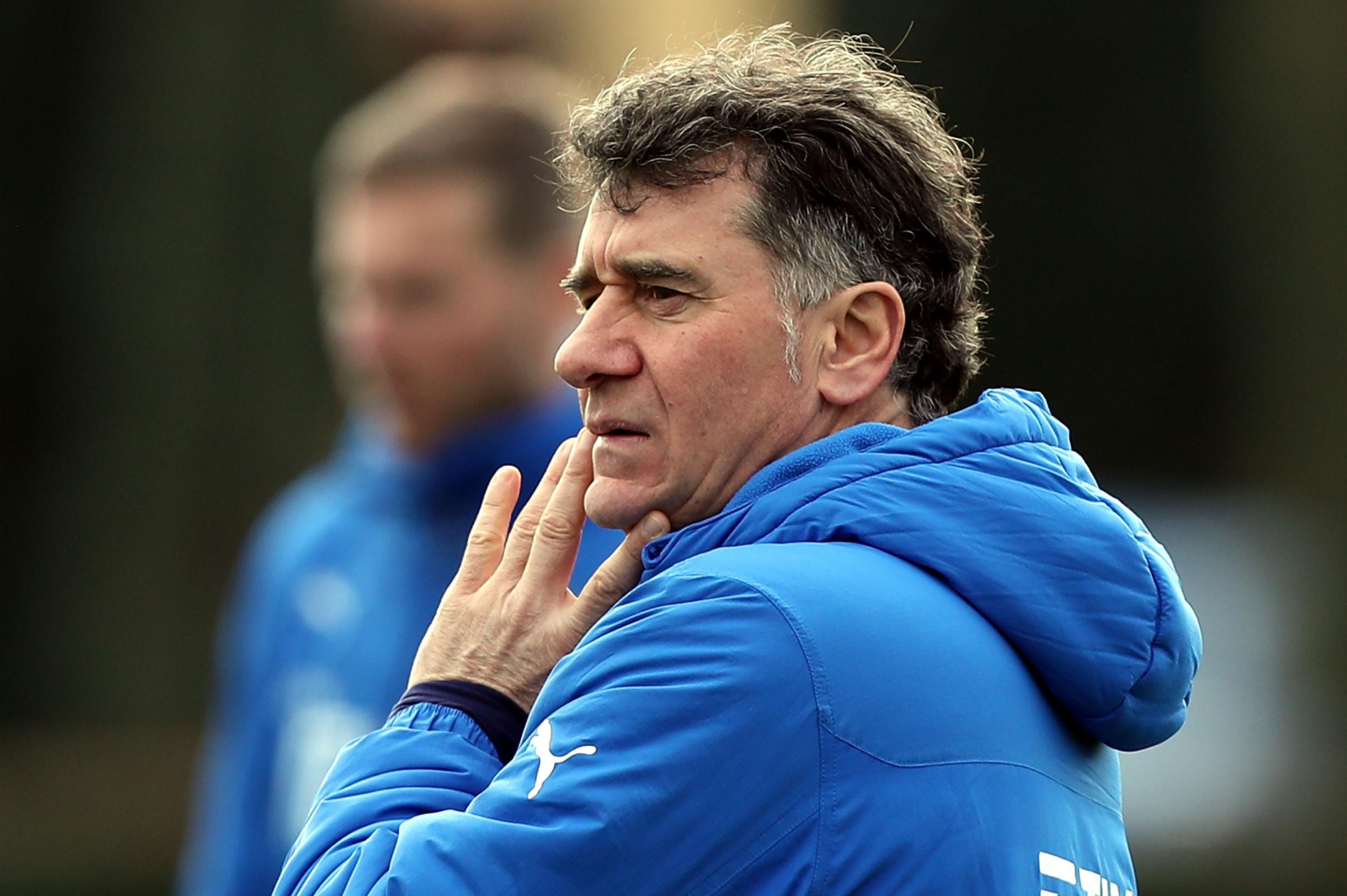 FLORENCE, ITALY - FEBRUARY 05: Attilio Sorbi manager of Italy U23 women during the training session at Coverciano on February 5, 2018 in Florence, Italy. (Photo by Gabriele Maltinti/Getty Images)