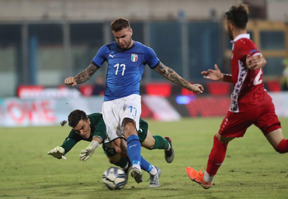 CATANIA, ITALY - SEPTEMBER 06: Marco Tumminiello of Italy scores his team's 4th goal during the U21 International Friendly match between Italy and Moldova at Stadio Angelo Massimino on September 5, 2019 in Catania, Italy. (Photo by Maurizio Lagana/Getty Images)
