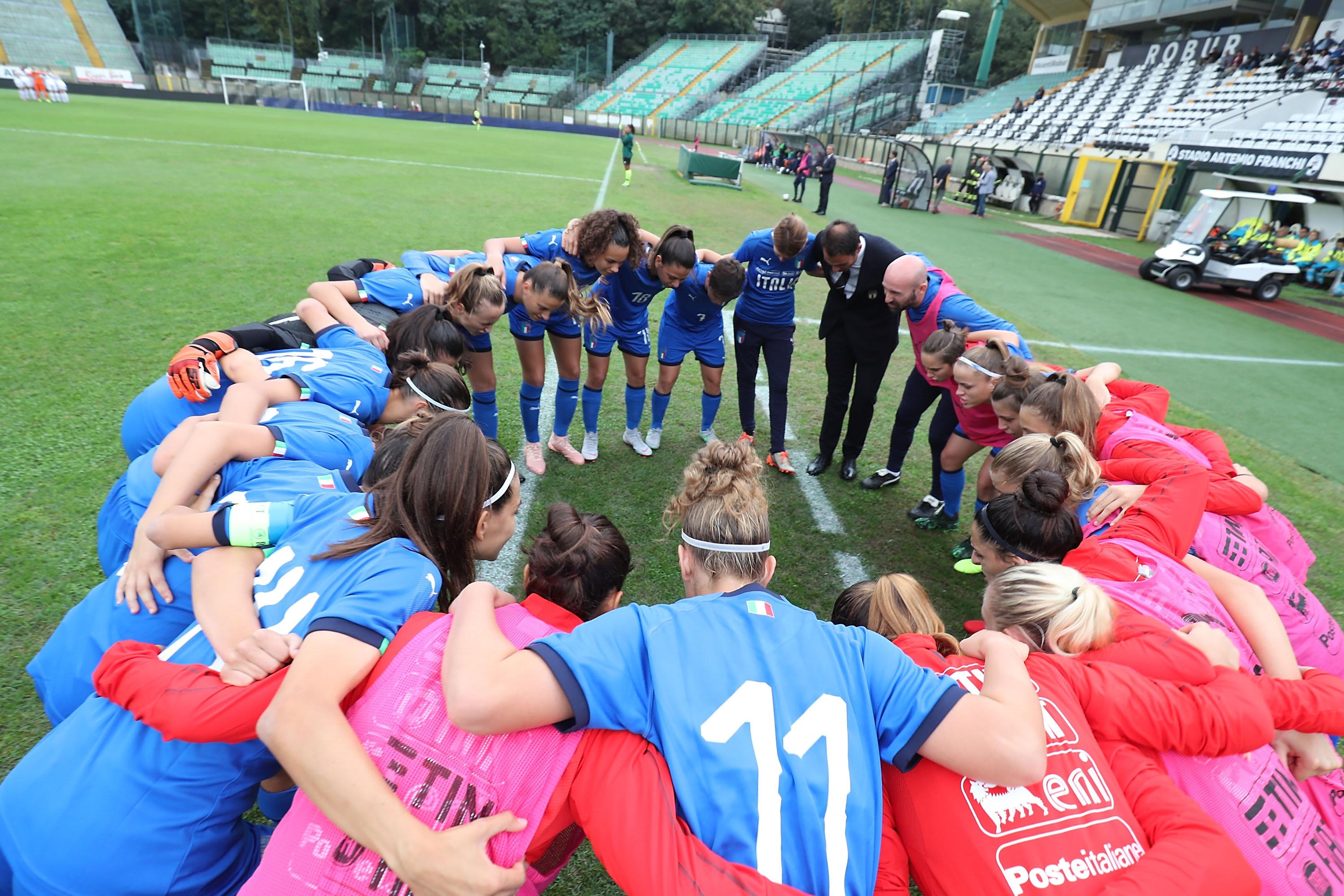 during the UEFA European Women\\'s Under-19 Qualifying Round Group 8 match between Italy U19 and Estonia U19 at Stadio Artemio Franchi on October 2, 2019 in Siena, Italy.