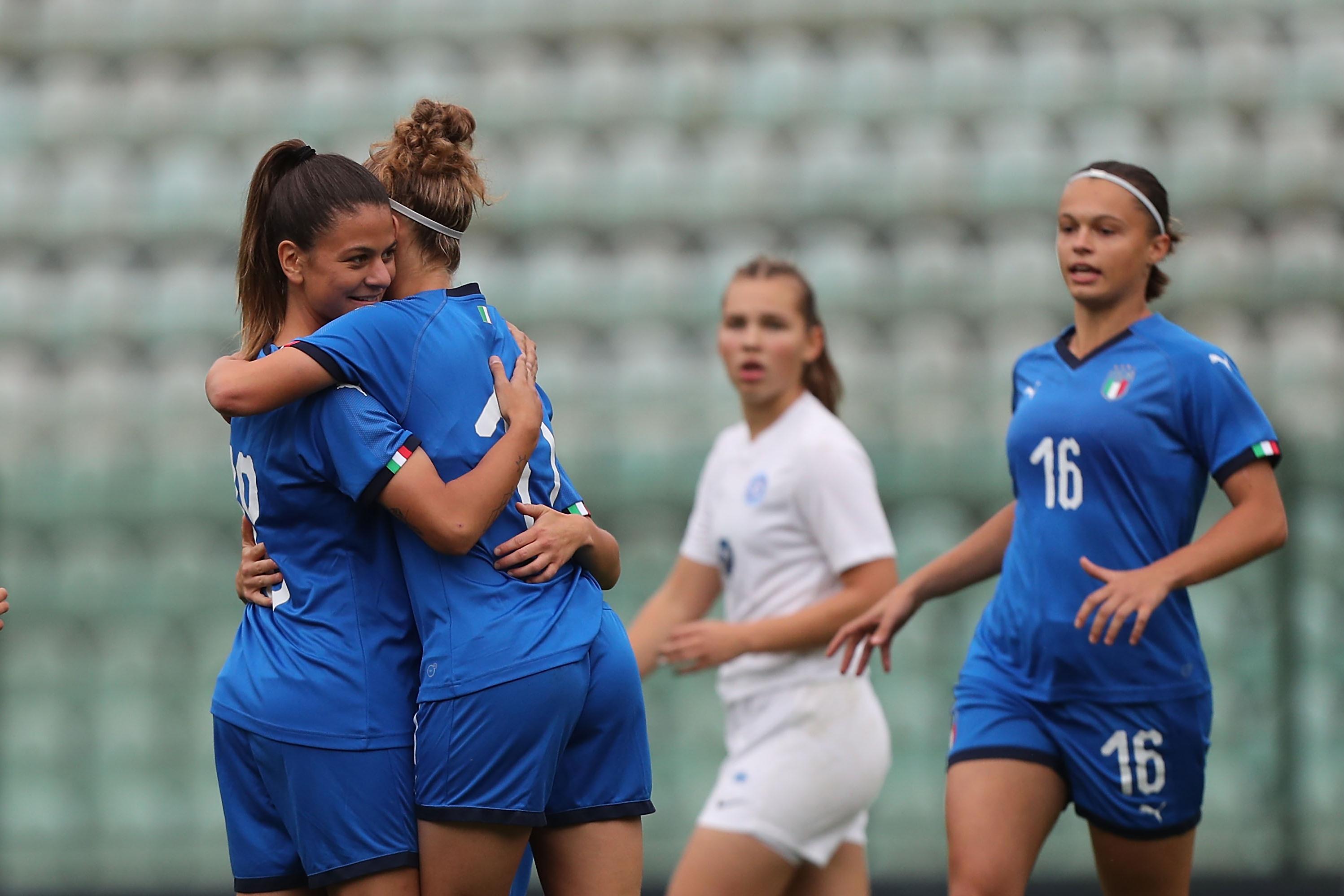 during the UEFA European Women\\'s Under-19 Qualifying Round Group 8 match between Italy U19 and Estonia U19 at Stadio Artemio Franchi on October 2, 2019 in Siena, Italy.
