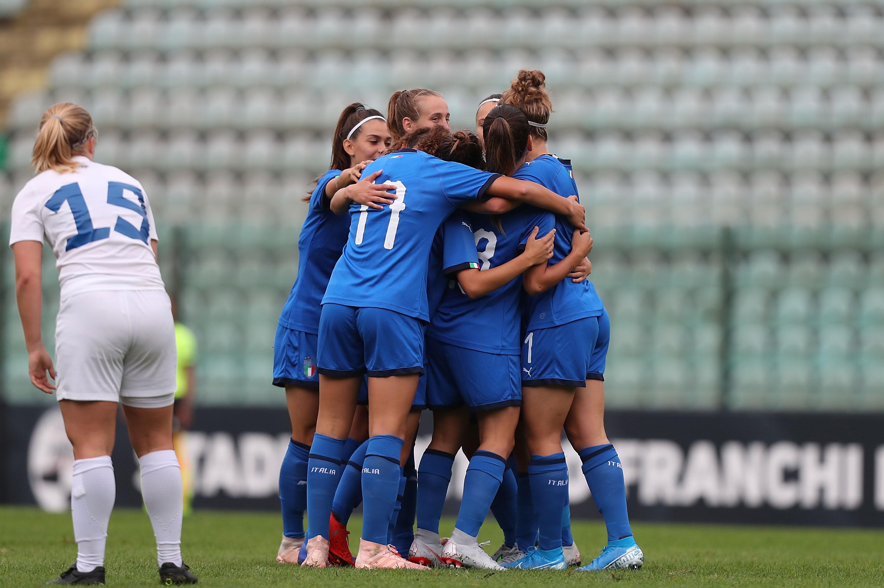during the UEFA European Women's Under-19 Qualifying Round Group 8 match between Italy U19 and Estonia U19 at Stadio Artemio Franchi on October 2, 2019 in Siena, Italy.