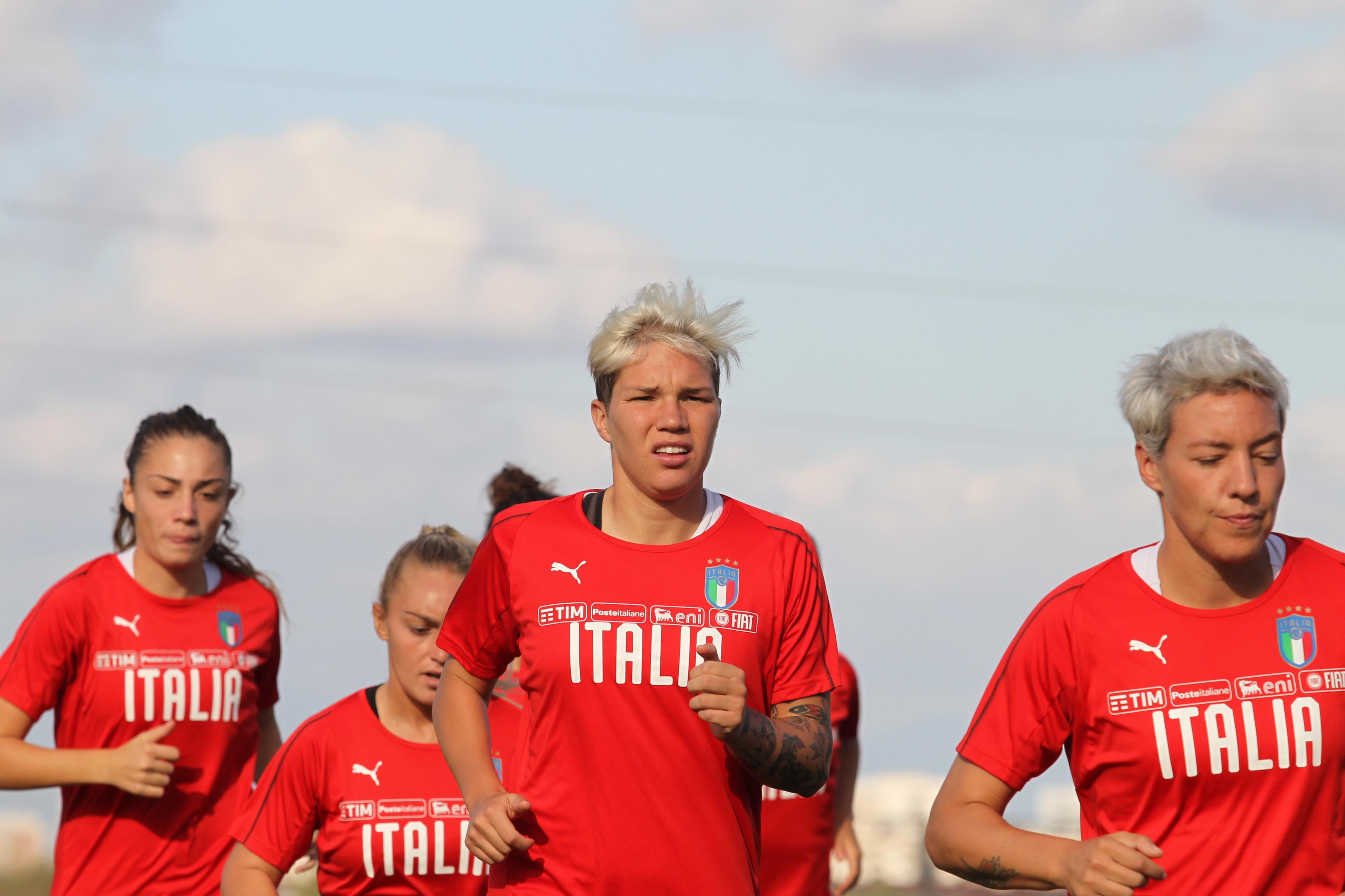 ROME, ITALY - SEPTEMBER 30: Italy women training session at Mancini sport centre on September 30, 2019 in Rome, Italy. (Photo by Paolo Bruno/Getty Images)I (Photo by Paolo Bruno/Getty Images)