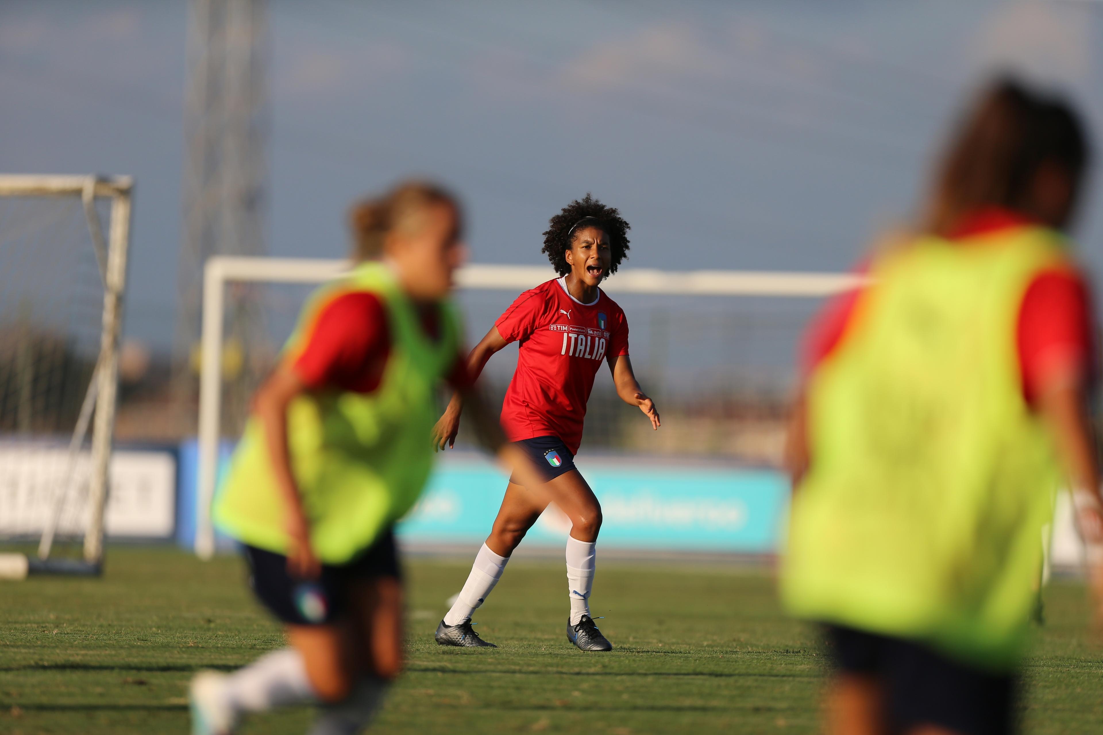 ROME, ITALY - SEPTEMBER 30: Italy women training session at Mancini sport centre on September 30, 2019 in Rome, Italy. (Photo by Paolo Bruno/Getty Images)