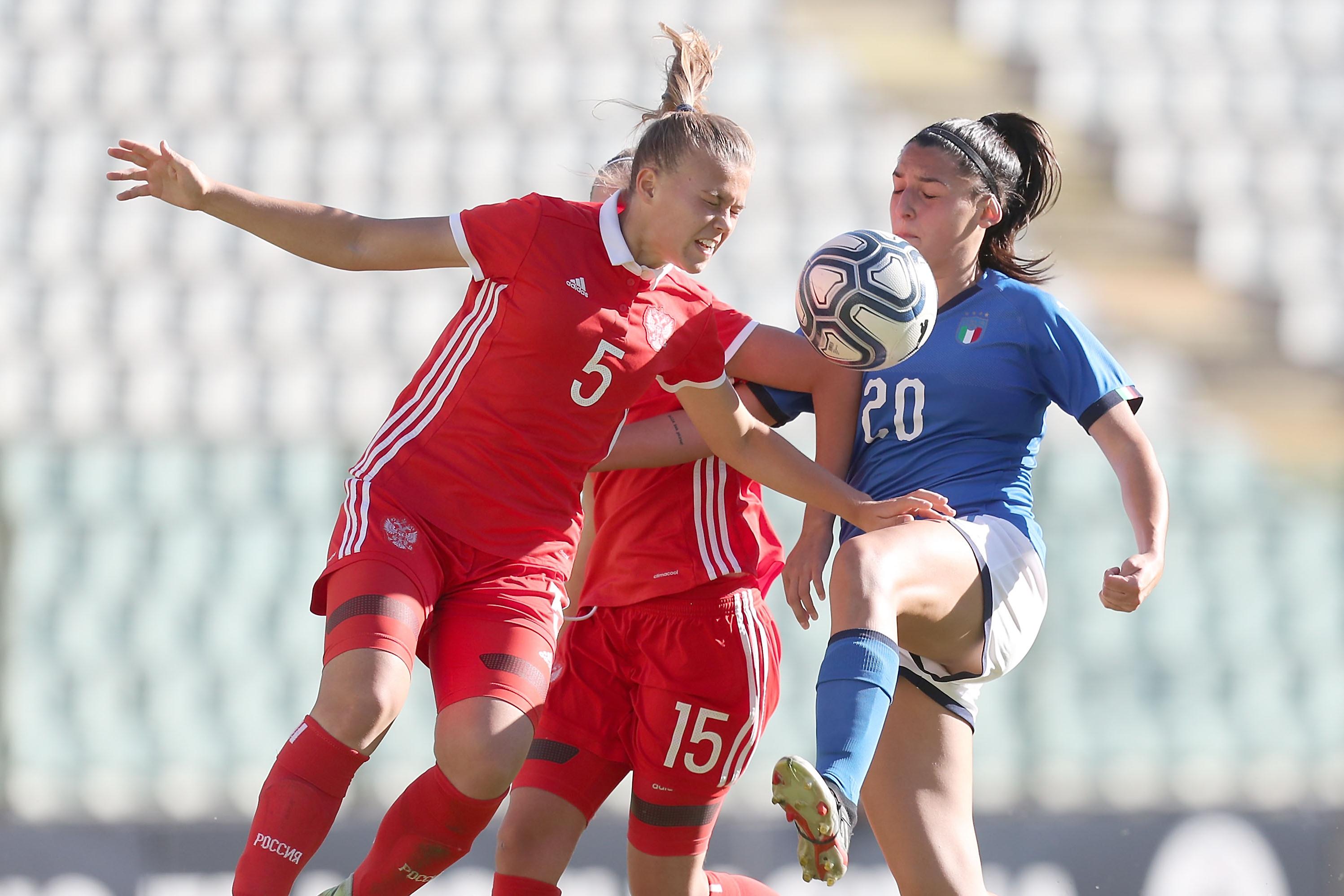 during the UEFA European Women\\'s Under-19 Qualifying Round Group 8 match between Italy U19 and Russia U19 at Stadio Artemio Franchi on October 8, 2019 in Siena, Italy.