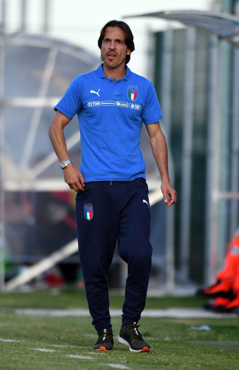 VERONA, ITALY - SEPTEMBER 05: Daniele Franceschini head coach of Italy U20 reacts during the U20 8 Nations Tournament match between Italy and Poland on September 5, 2019 in Caldiero near Verona, Italy. (Photo by Alessandro Sabattini/Getty Images)