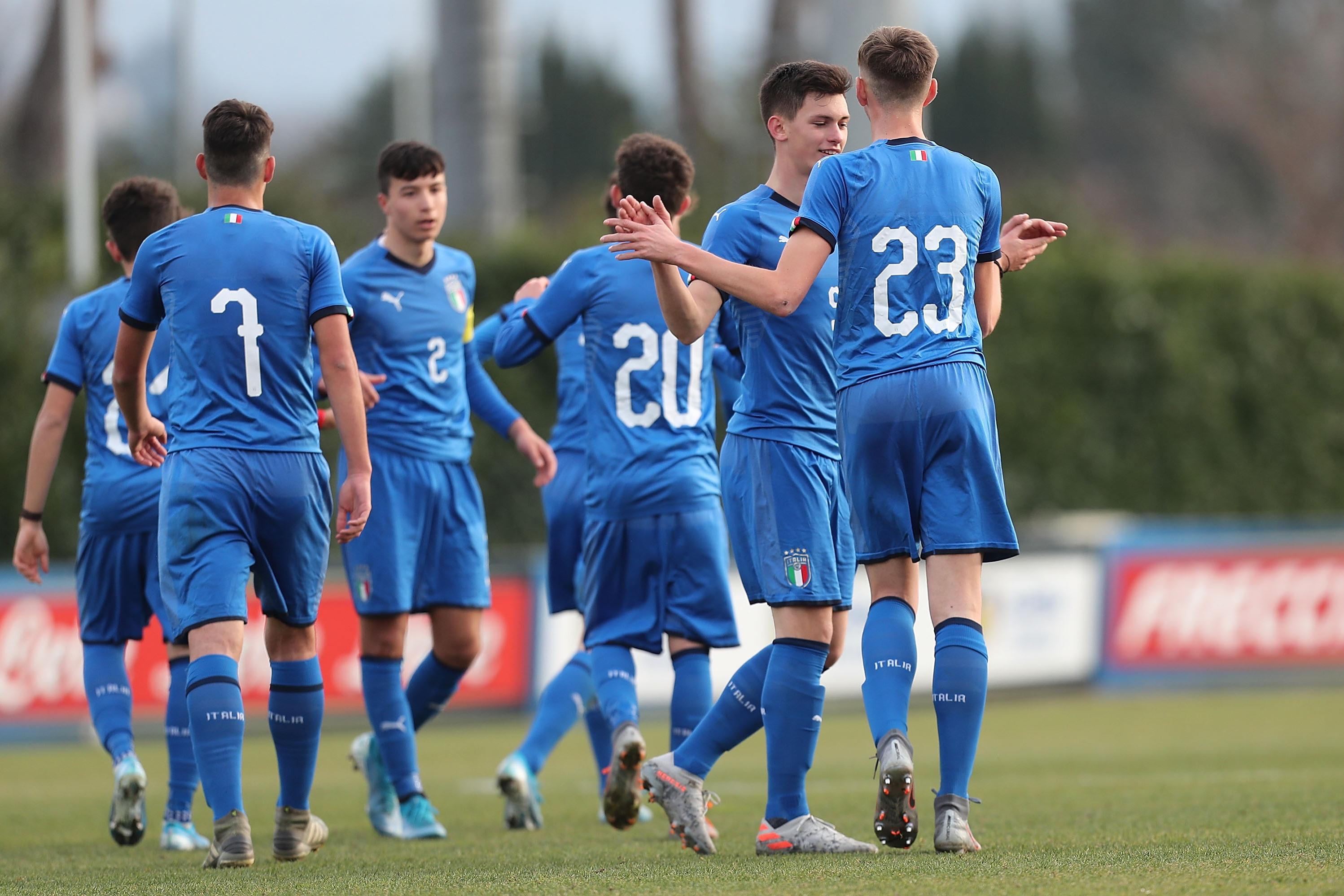 during the U16 International Friendly match bewtween Italy and Qatar at Centro Tecnico Federale di Coverciano on January 21, 2020 in Florence, Italy.