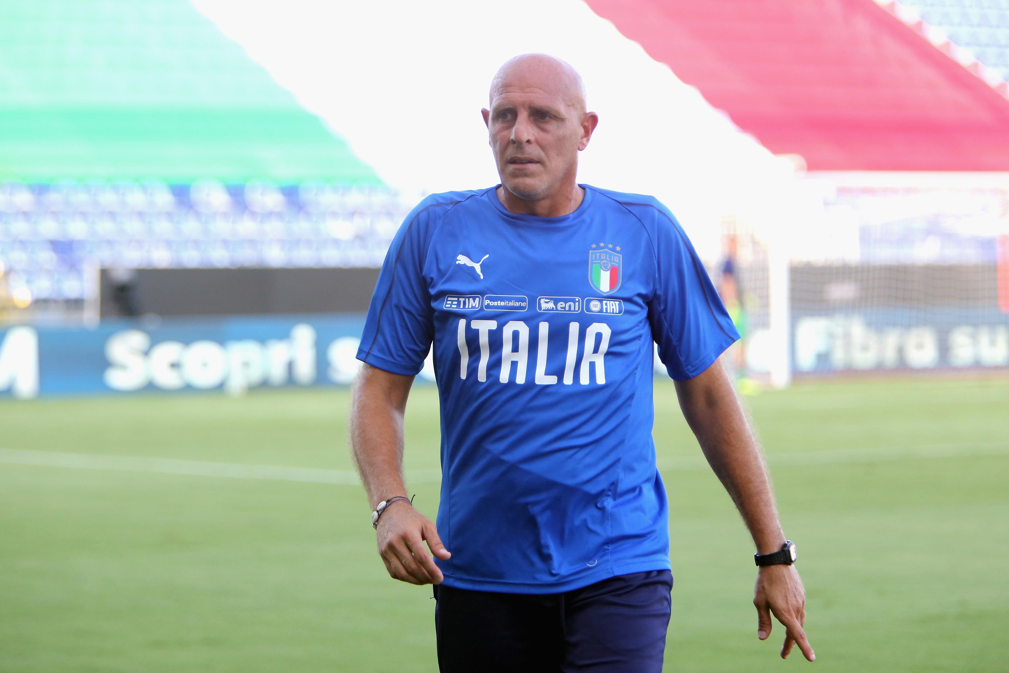 CAGLIARI, ITALY - SEPTEMBER 11:Antonio Chimenti looks on during the International Friendly match between Italy and Albania on September 11, 2018 in Cagliari, Italy. (Photo by Enrico Locci/Getty Images)