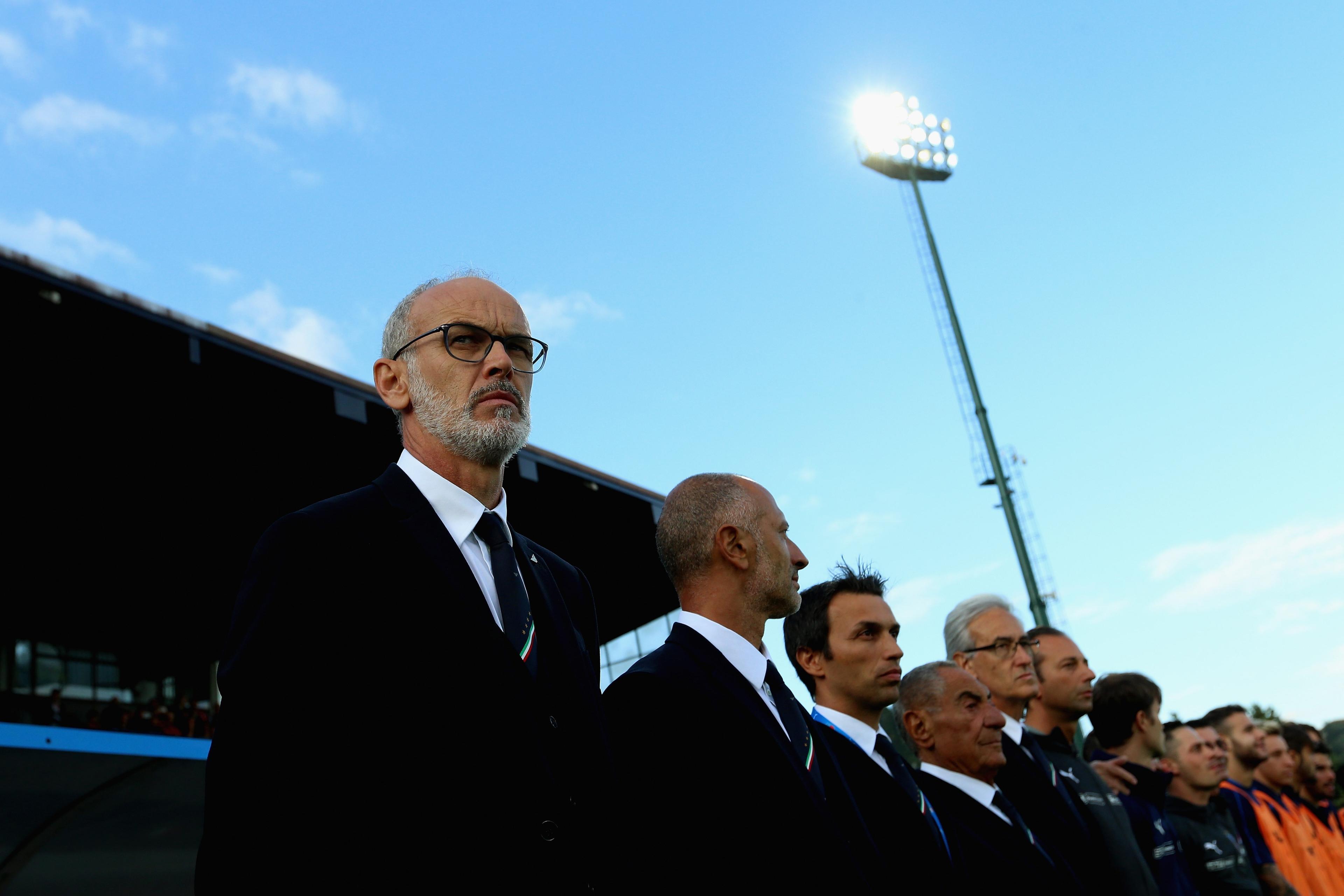 CASTEL DI SANGRO, ITALY - SEPTEMBER 10: Italy U21 head coach Paolo Nicolato looks on during the UEFA European Under 21 championship qualifying match between Italy U21 and Luxemburg U21 at Teofilo Patini on September 10, 2019 in Castel Di Sangro, Italy. (Photo by Paolo Bruno/Getty Images)
