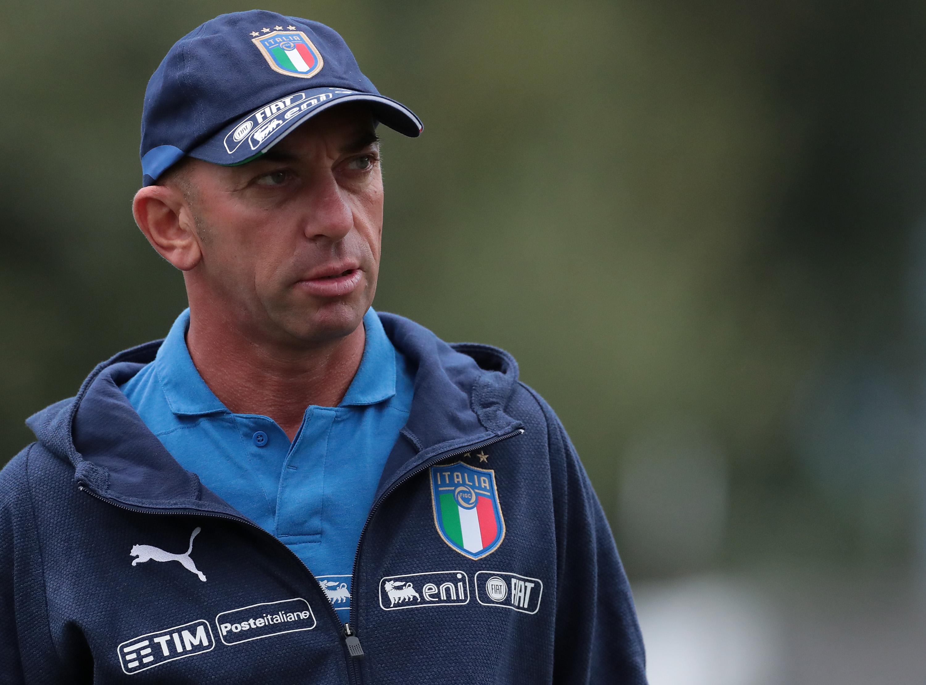 FIORENZUOLA D'ARDA, ITALY - SEPTEMBER 06: Italy head coach Alberto Bollini looks on during the International Friendly match between Italy U19 and Nethrerlands U19 on September 6, 2019 in Fiorenzuola d'Arda, Italy. (Photo by Emilio Andreoli/Getty Images)