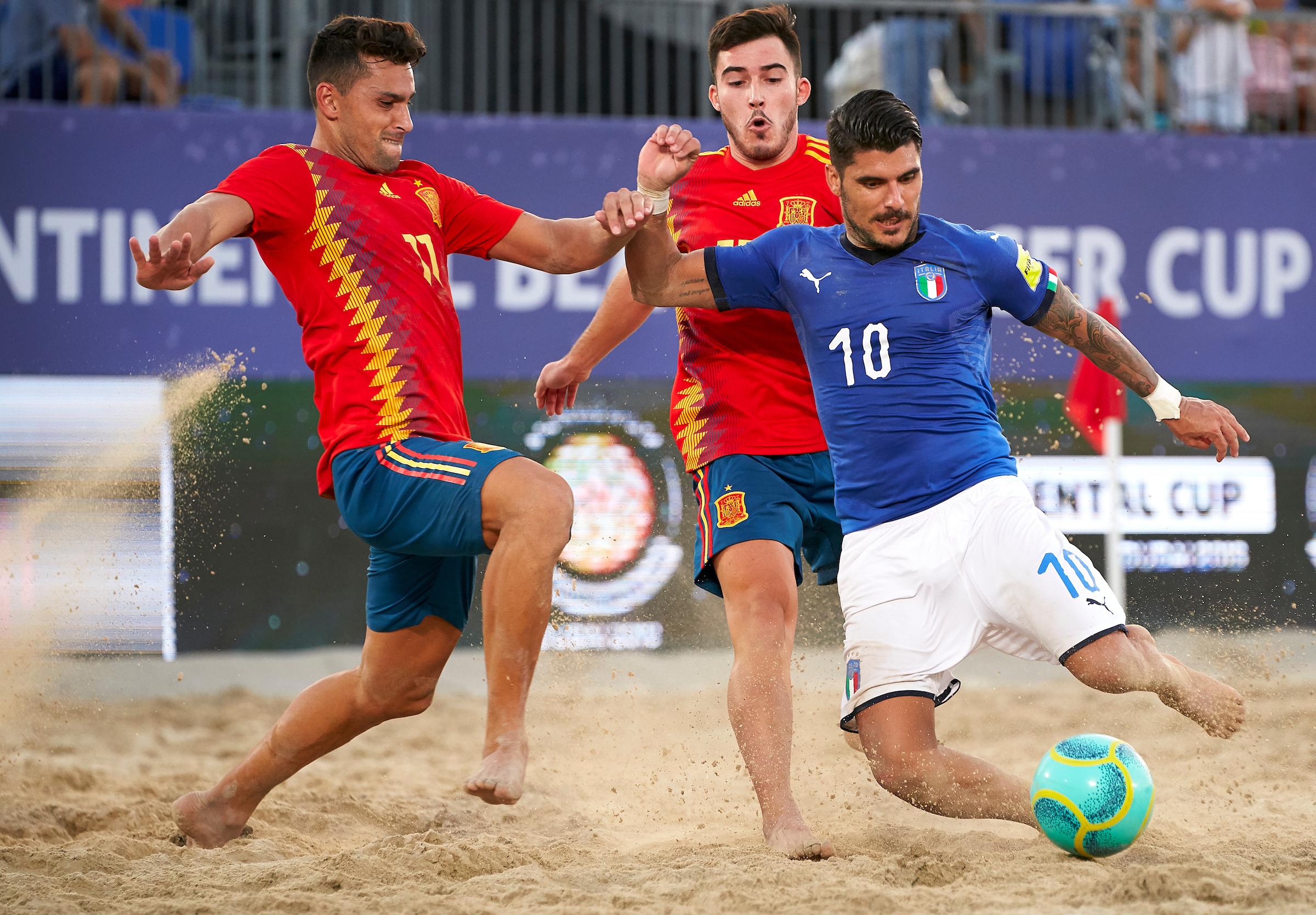 DUBAI, UNITED ARAB EMIRATES - NOVEMBER 07: Intercontinental Beach Soccer Cup Dubai 2019 at Kite Beach on November 07, 2019 in Dubai, United Arab Emirates. (Photo by Manuel Queimadelos / Quality Sport Images)