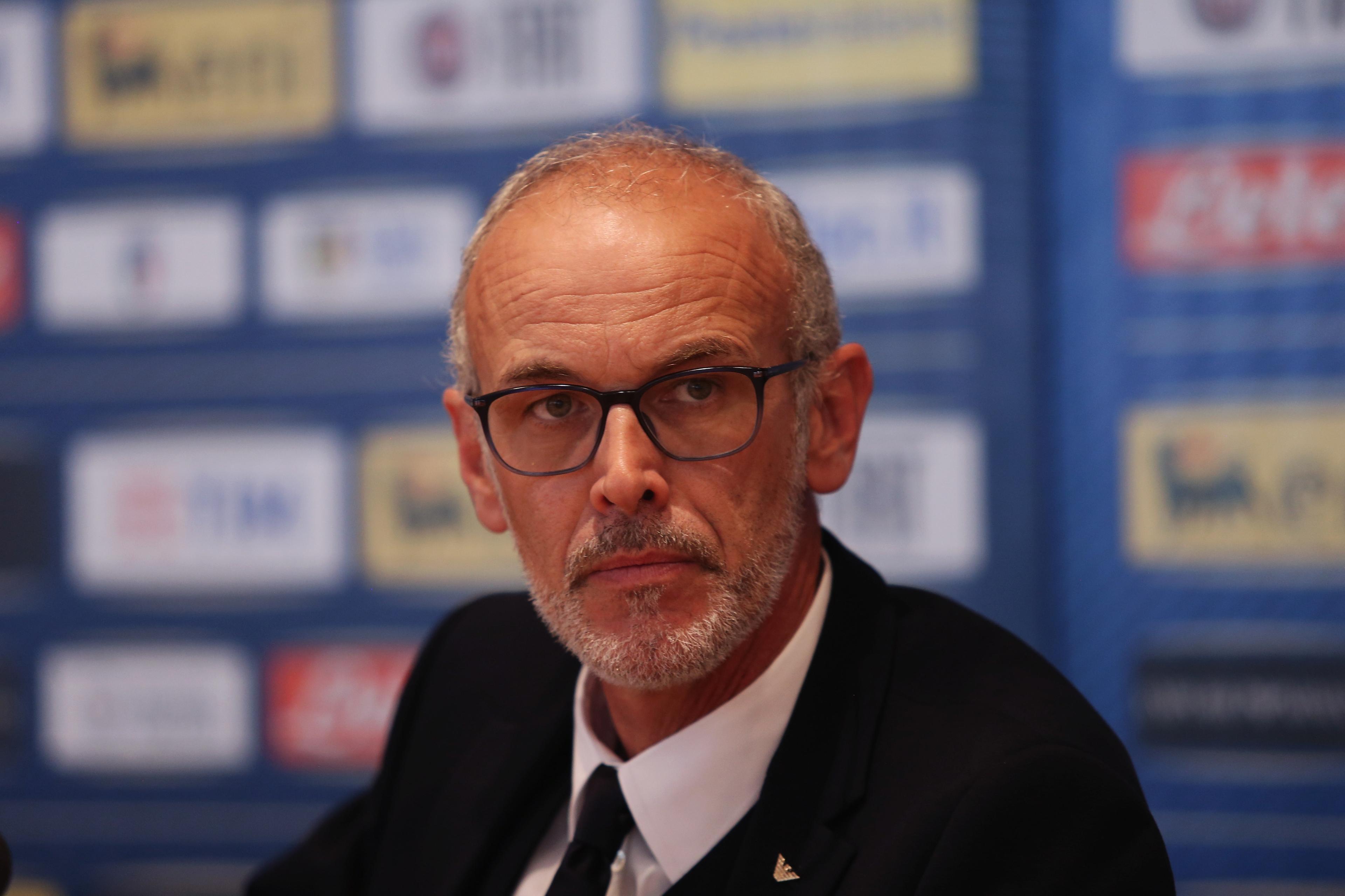 ROME, ITALY - JULY 12: Paolo Nicolato attends the press conference during his unveiling as the new Italy U21 head coach on July 12, 2019 in Rome, Italy. (Photo by Paolo Bruno/Getty Images)