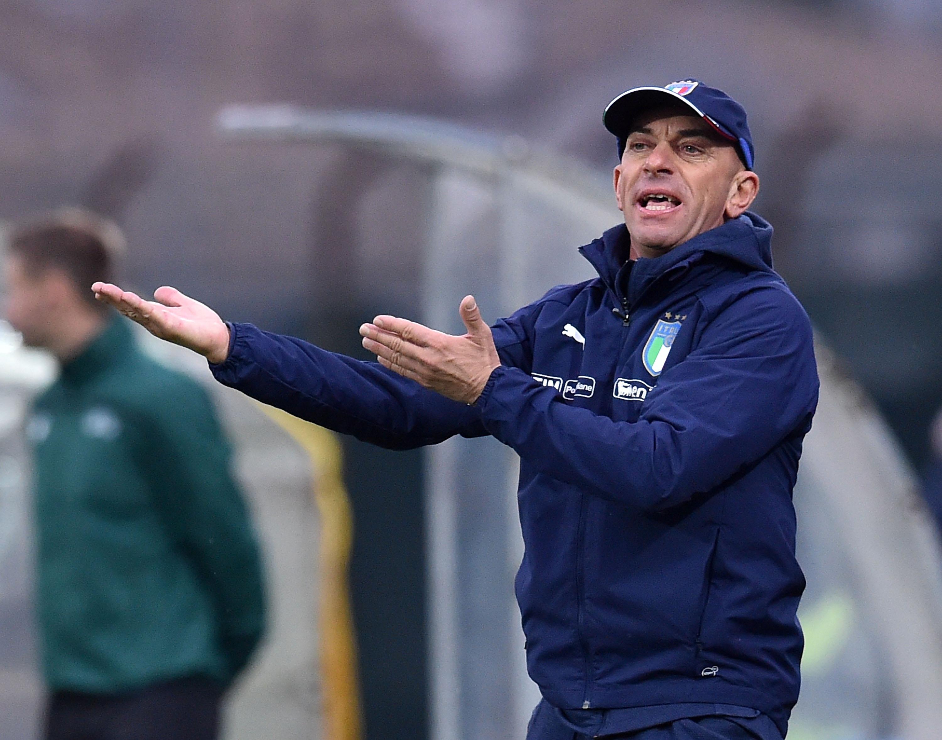 SANT'ARCANGELO DI ROMAGNA, ITALY - NOVEMBER 16: Alberto Bollini head coach of Italy U19 during the UEFA European Under-19 Championship qualifying round match between Italy U19 and Cyprus U19 on November 16, 2019 in Sant'Arcangelo di Romagna, Italy. (Photo by Giuseppe Bellini/Getty Images)