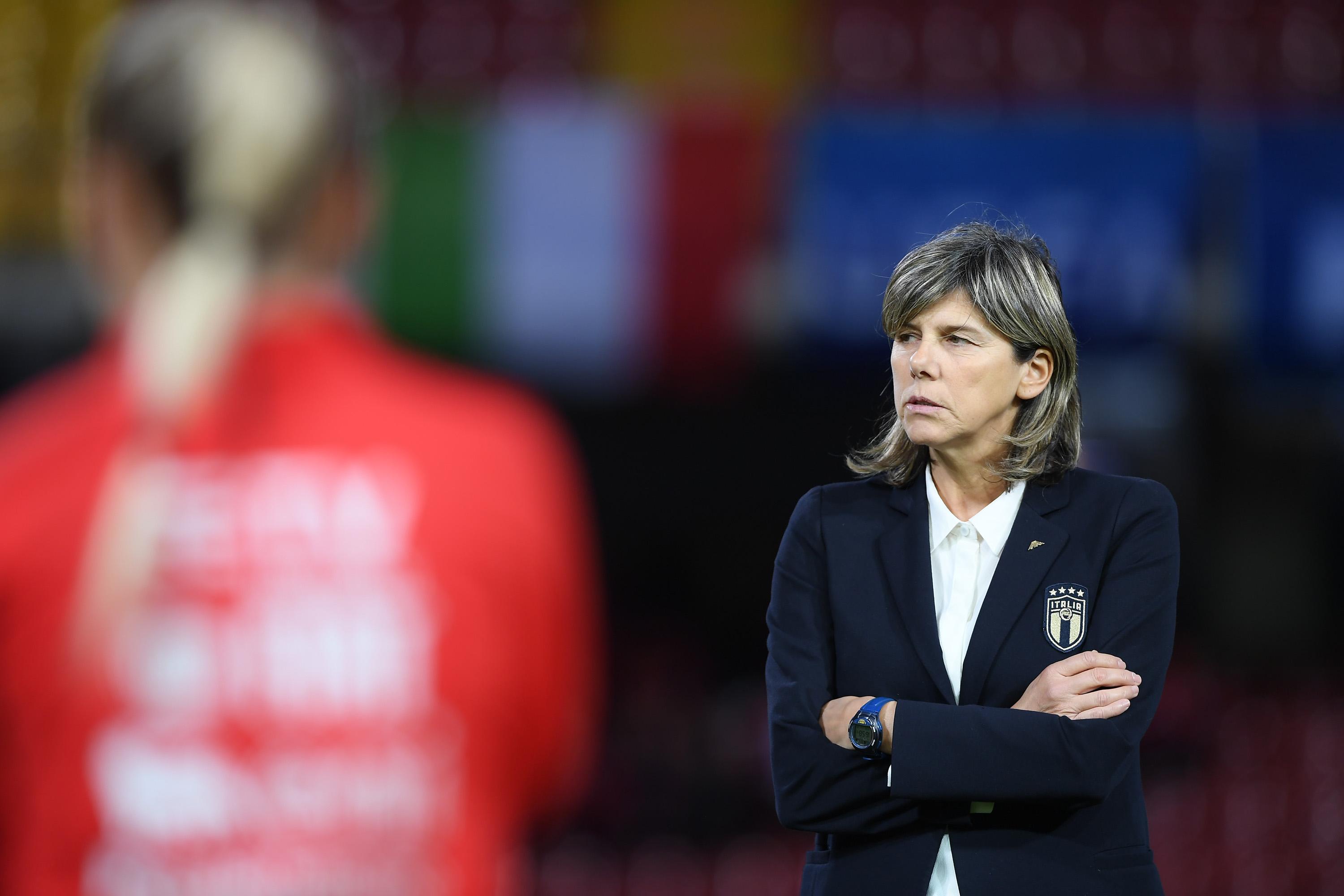 BENEVENTO, ITALY - NOVEMBER 08: Coach Milena Bertolini of Italy women during the UEFA Women's Euros 2021 Qualifier match between Italy Women v Georgia Women on November 08, 2019 in Benevento, Italy. (Photo by Francesco Pecoraro/Getty Images)