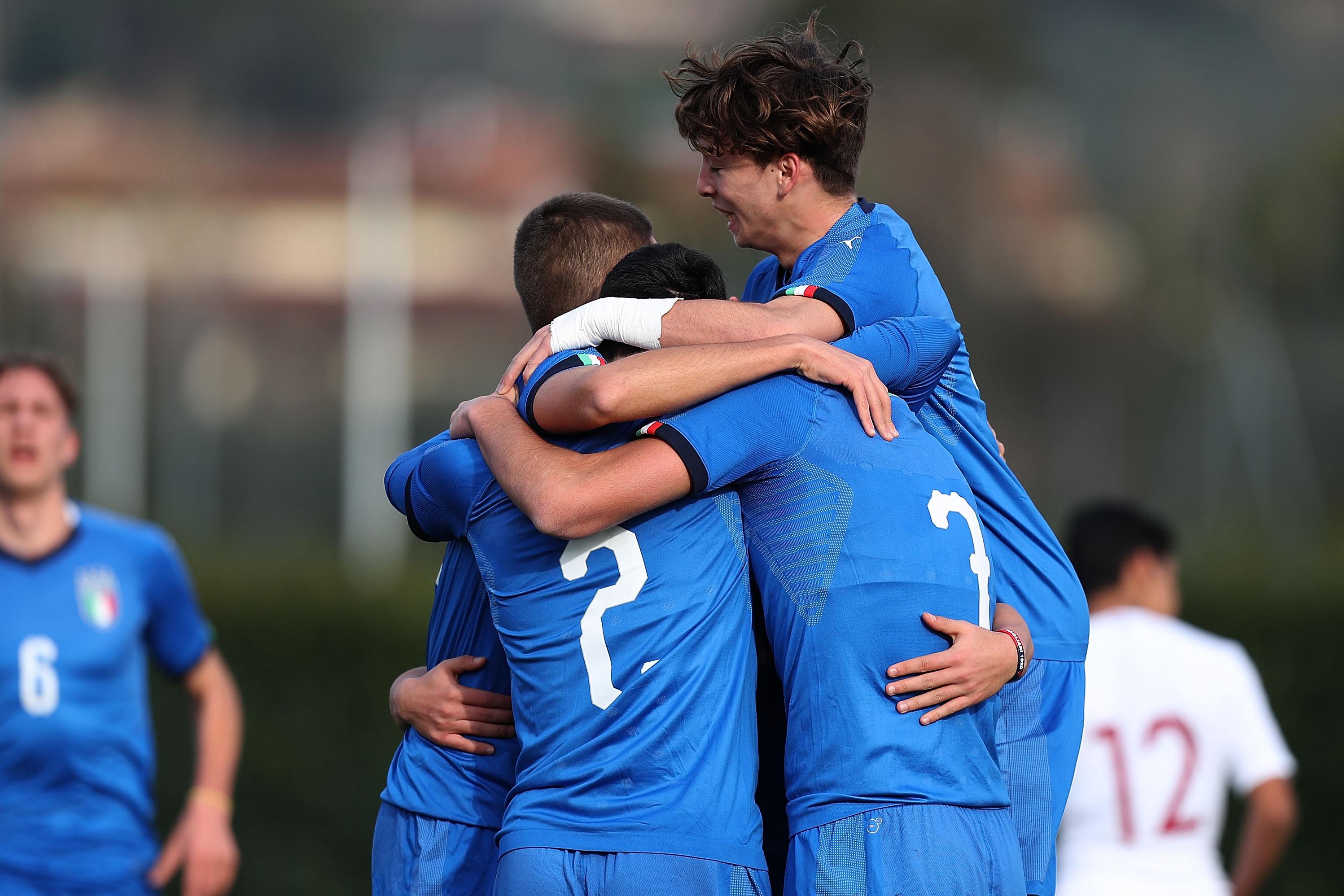 during the U16 International Friendly match bewtween Italy and Qatar at Centro Tecnico Federale di Coverciano on January 21, 2020 in Florence, Italy.