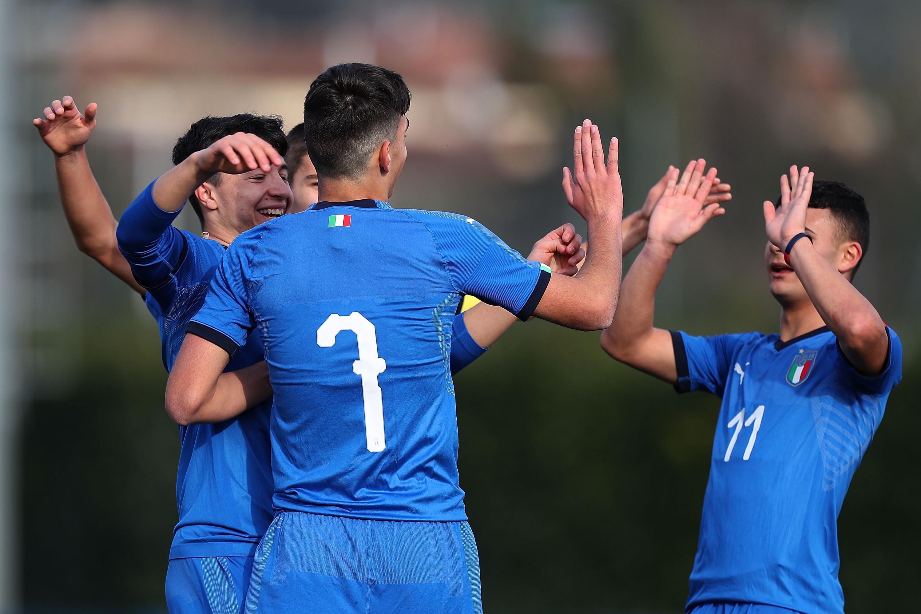 during the U16 International Friendly match bewtween Italy and Qatar at Centro Tecnico Federale di Coverciano on January 21, 2020 in Florence, Italy.