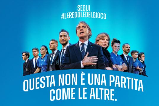 Gli Azzurri e le Azzurre in campo per ribadire #leregoledelgioco contro il Covid-19