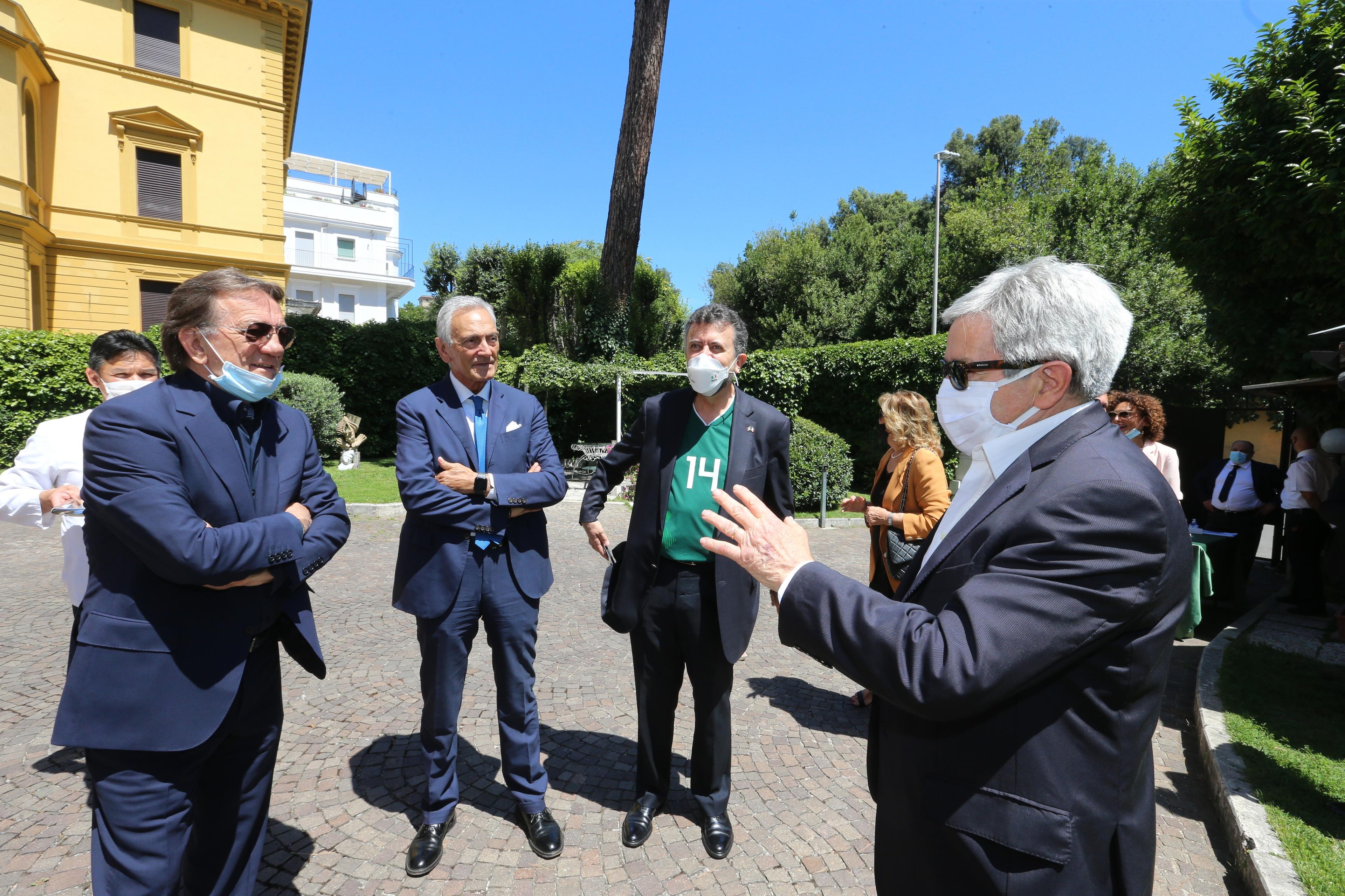 ROME, ITALY - JUNE 21: The Mexico 70 World Cup 50th anniversary ceremony at the Mexican embassy on June 21, 2020 in Rome, Italy. (Photo by Paolo Bruno/Getty Images)