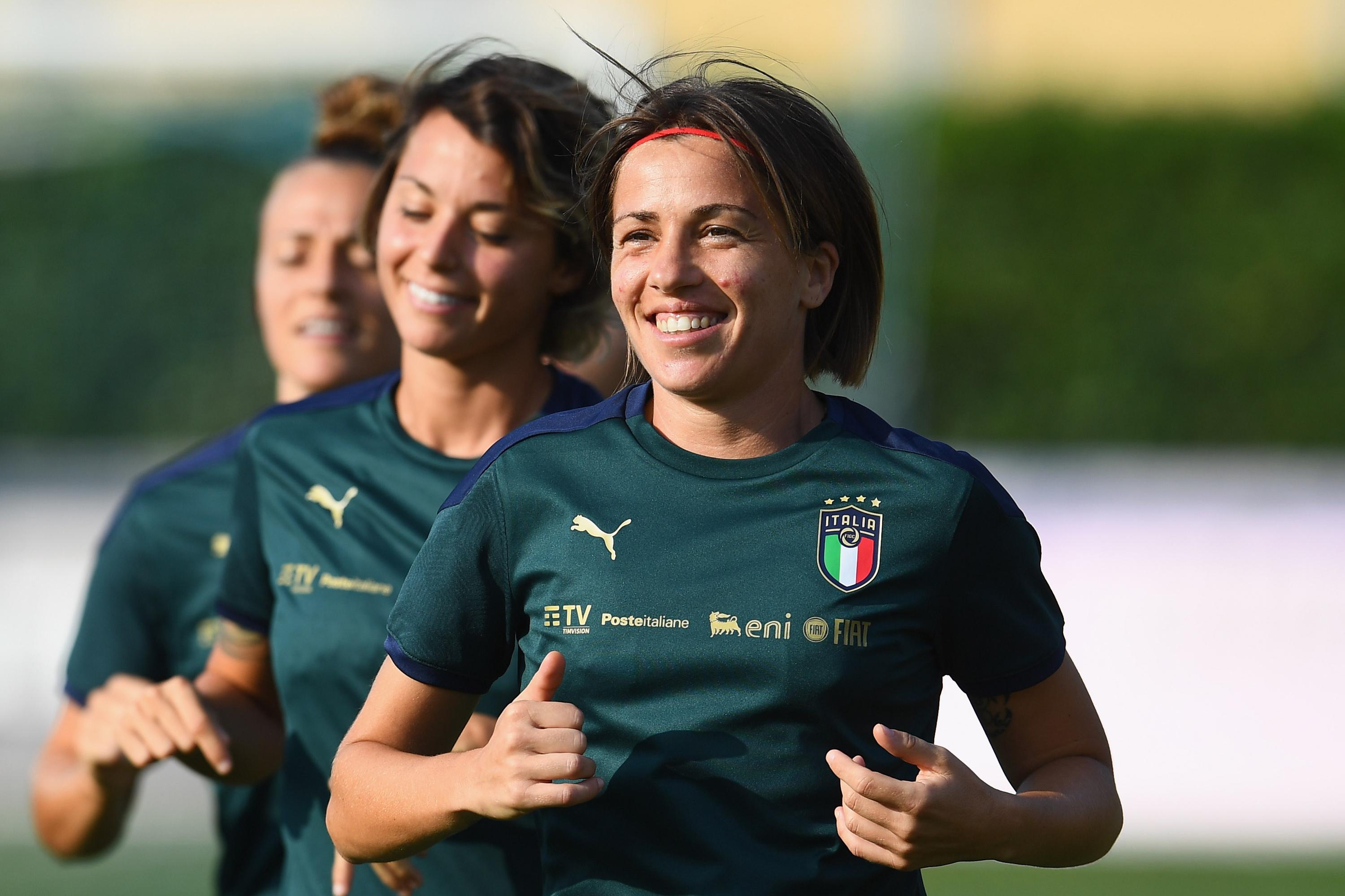 FLORENCE, ITALY - SEPTEMBER 14:  Daniela Sabatino of Italy in action during a training session at Centro Tecnico Federale di Coverciano on September 14, 2020 in Florence, Italy.  (Photo by Claudio Villa/Getty Images) *** Local Caption *** Daniela Sabatino